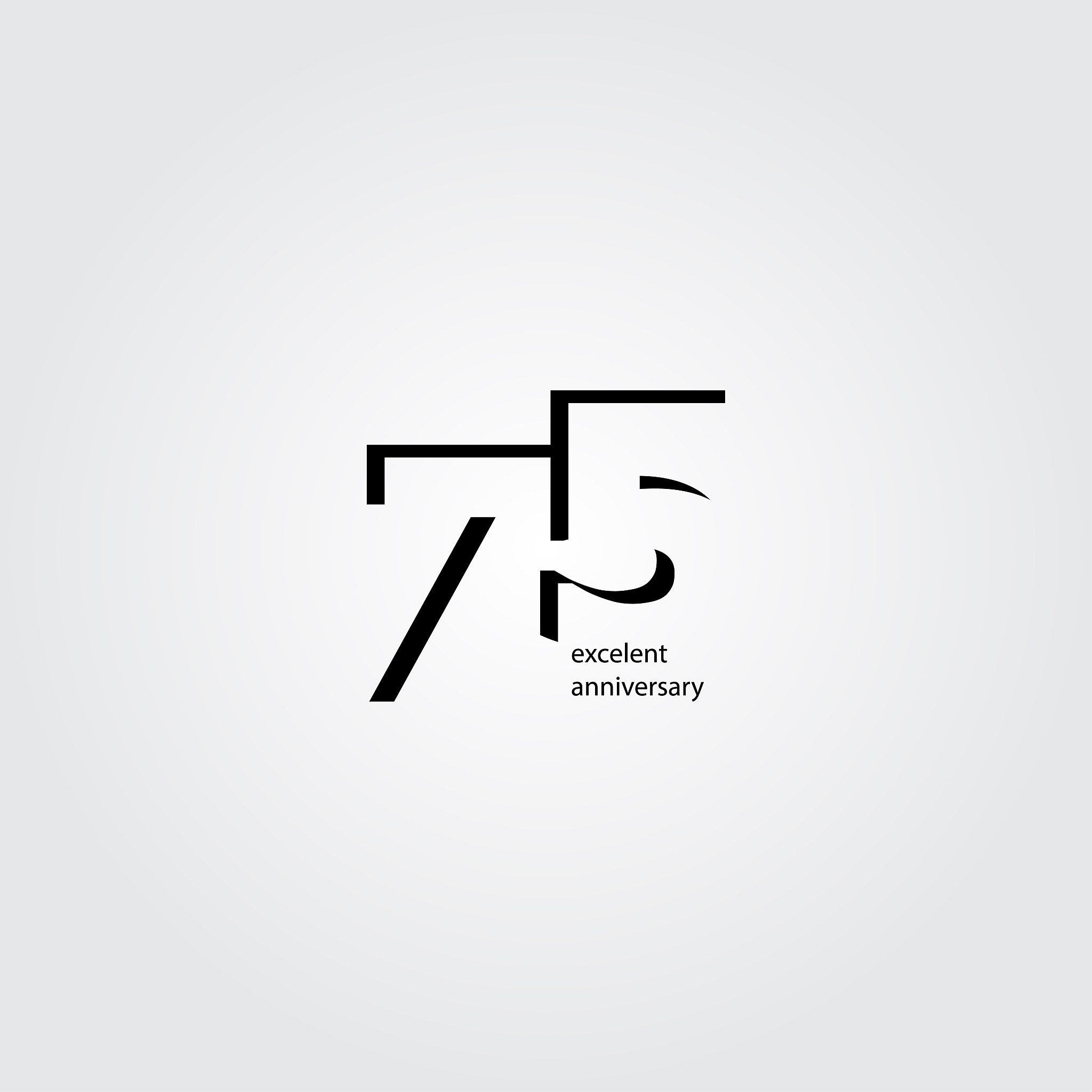 75 years anniversary vector template design illustration