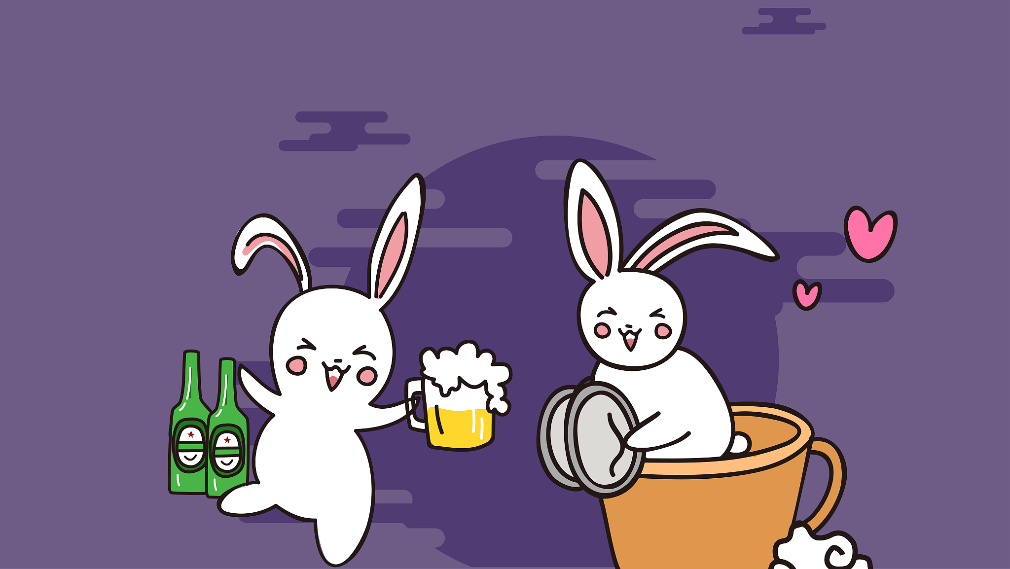 中秋 趣味人物 月兔