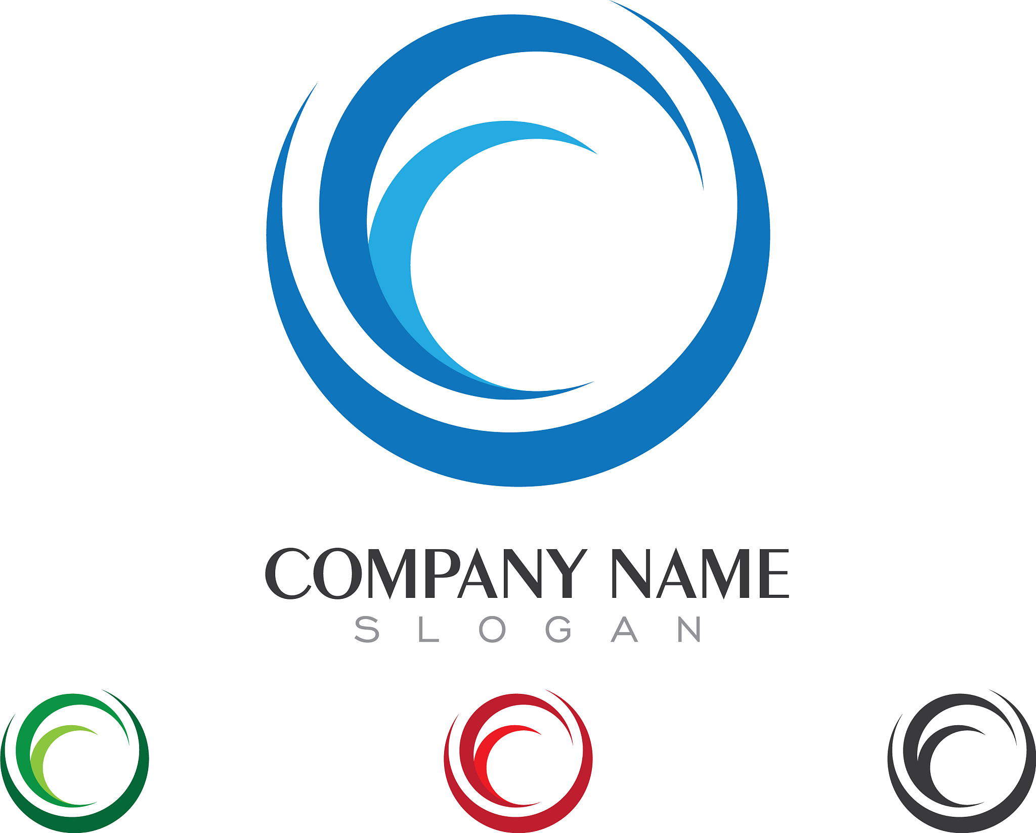 water wave logo template