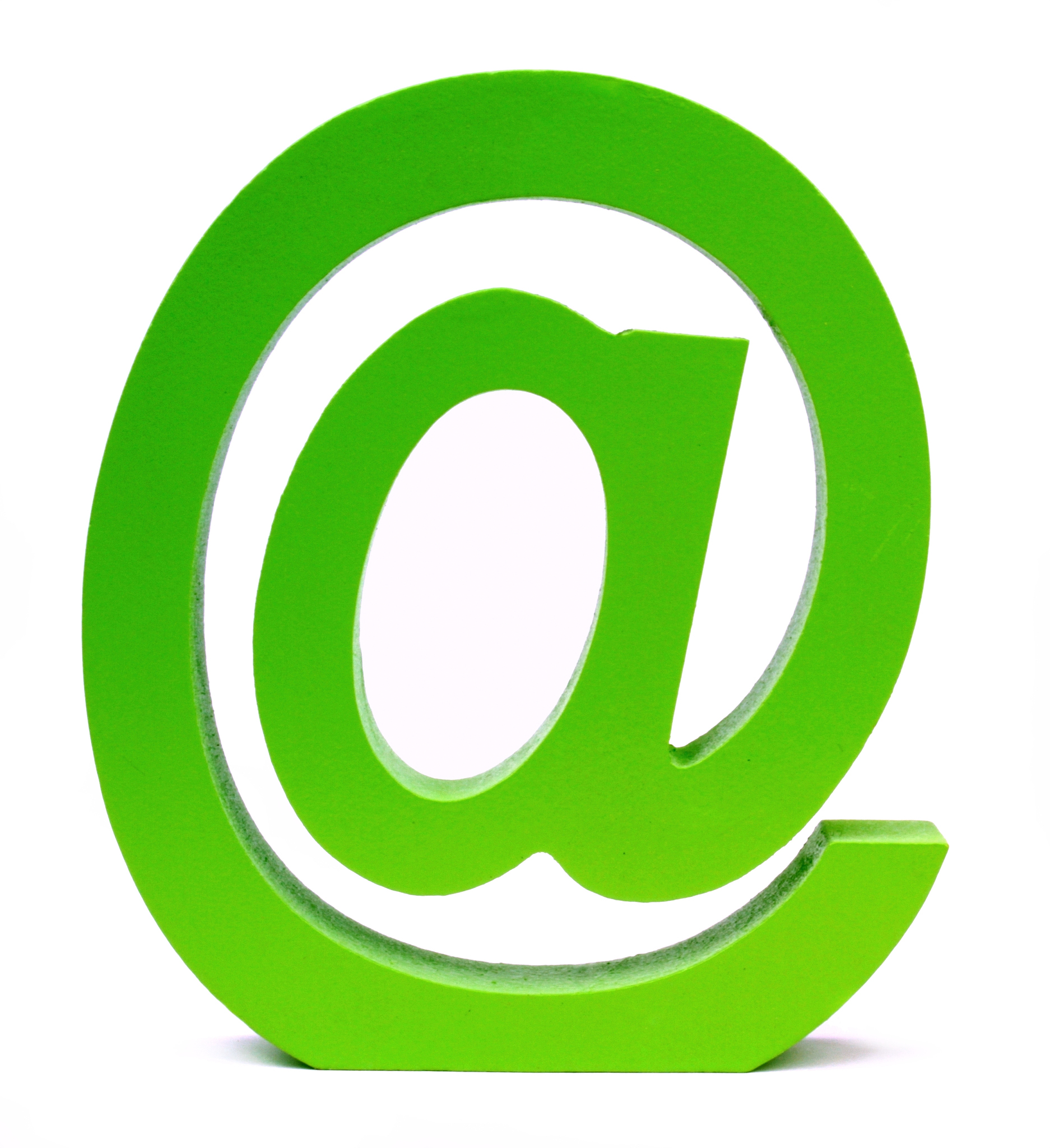 green e-mail sign