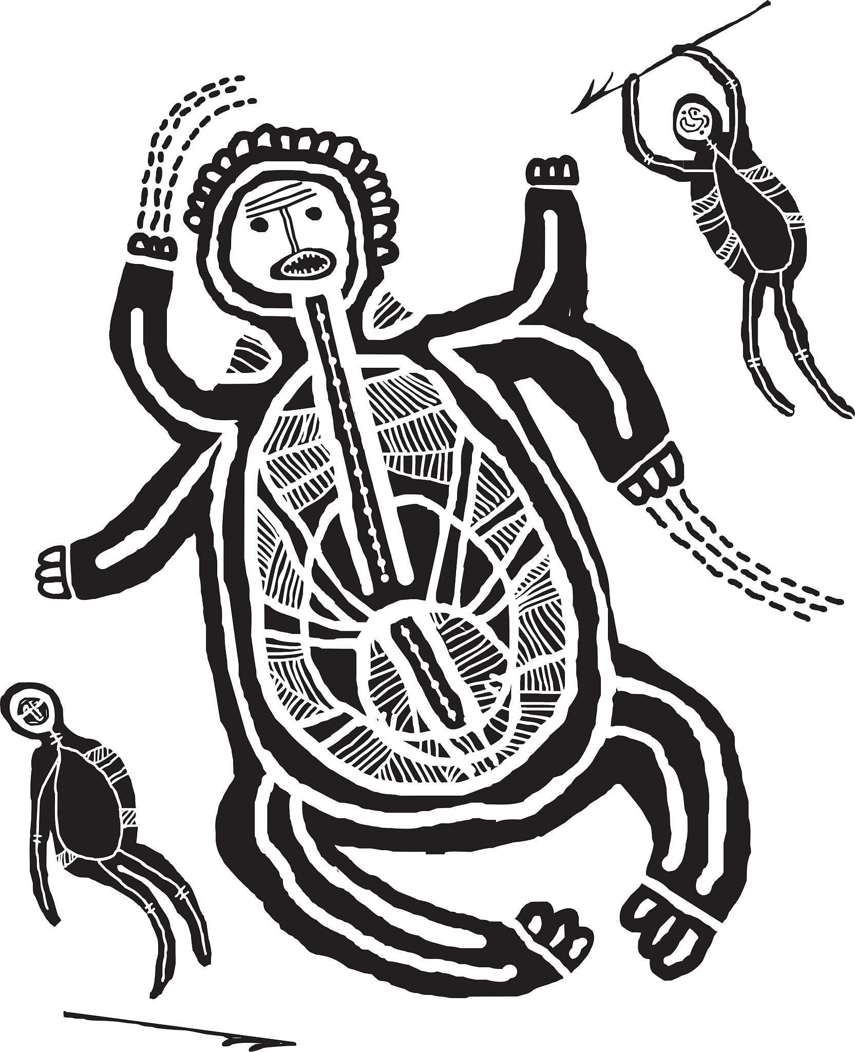 prehistoric art of hunting warriors