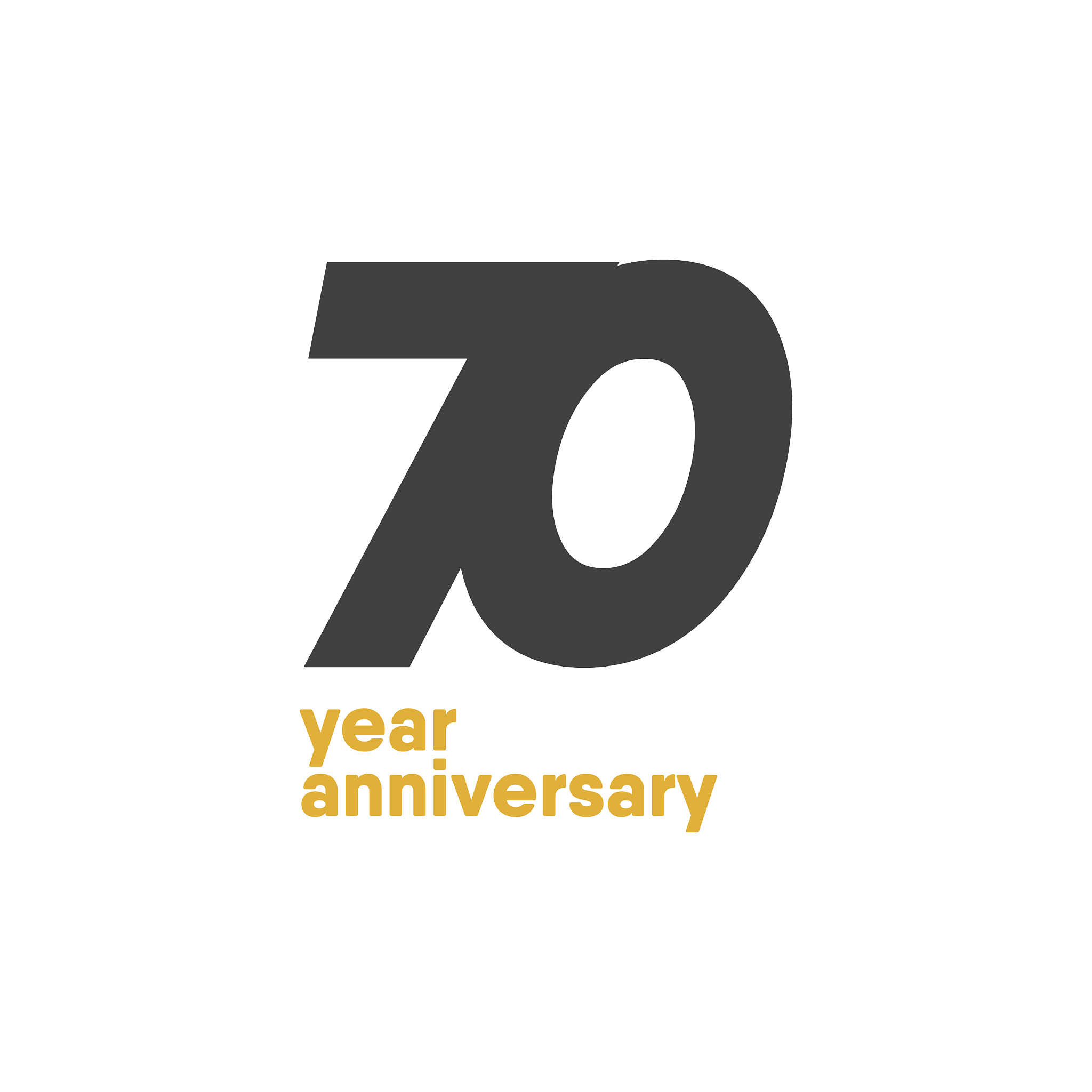 70 year anniversary template design