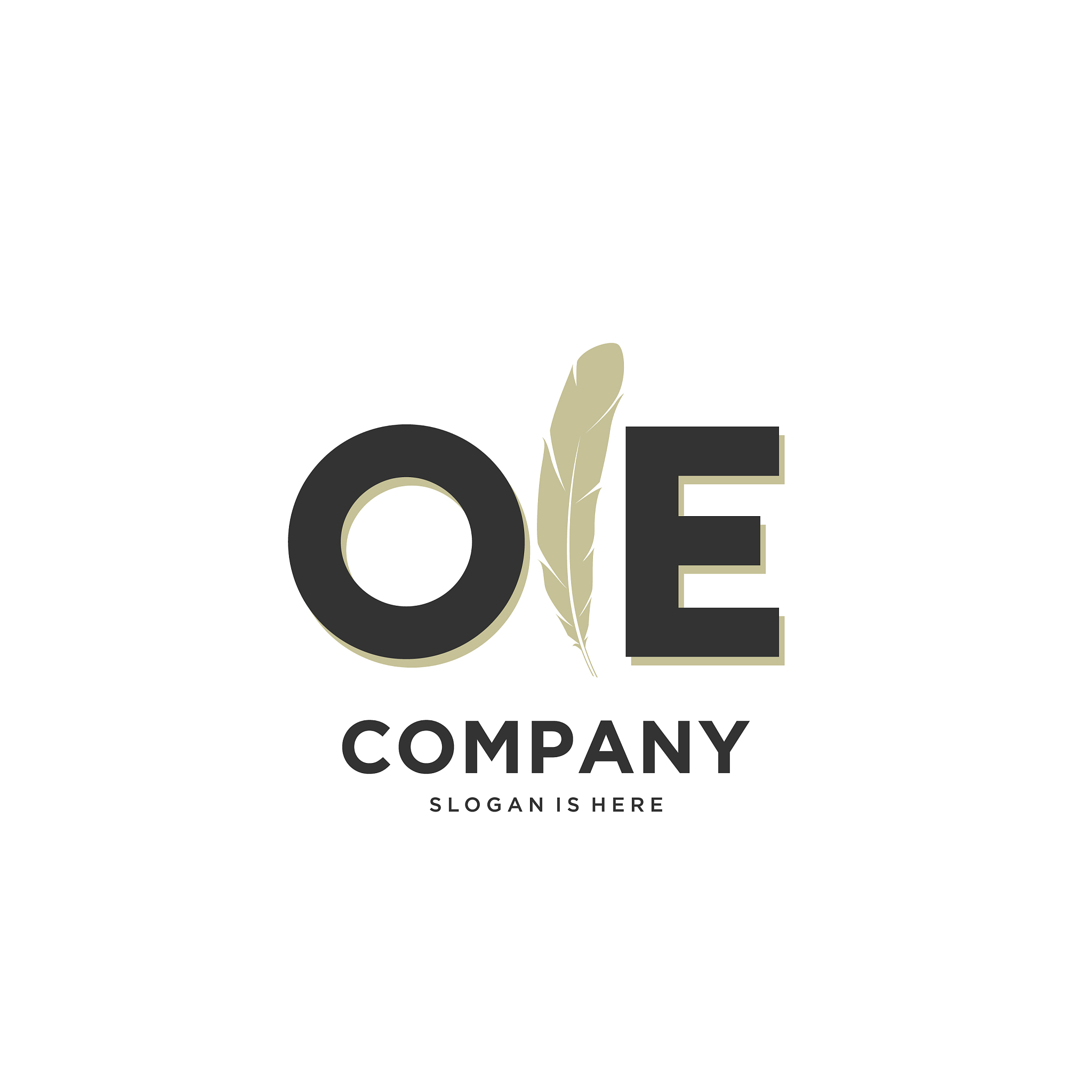 initial oe letter unique attractive creative