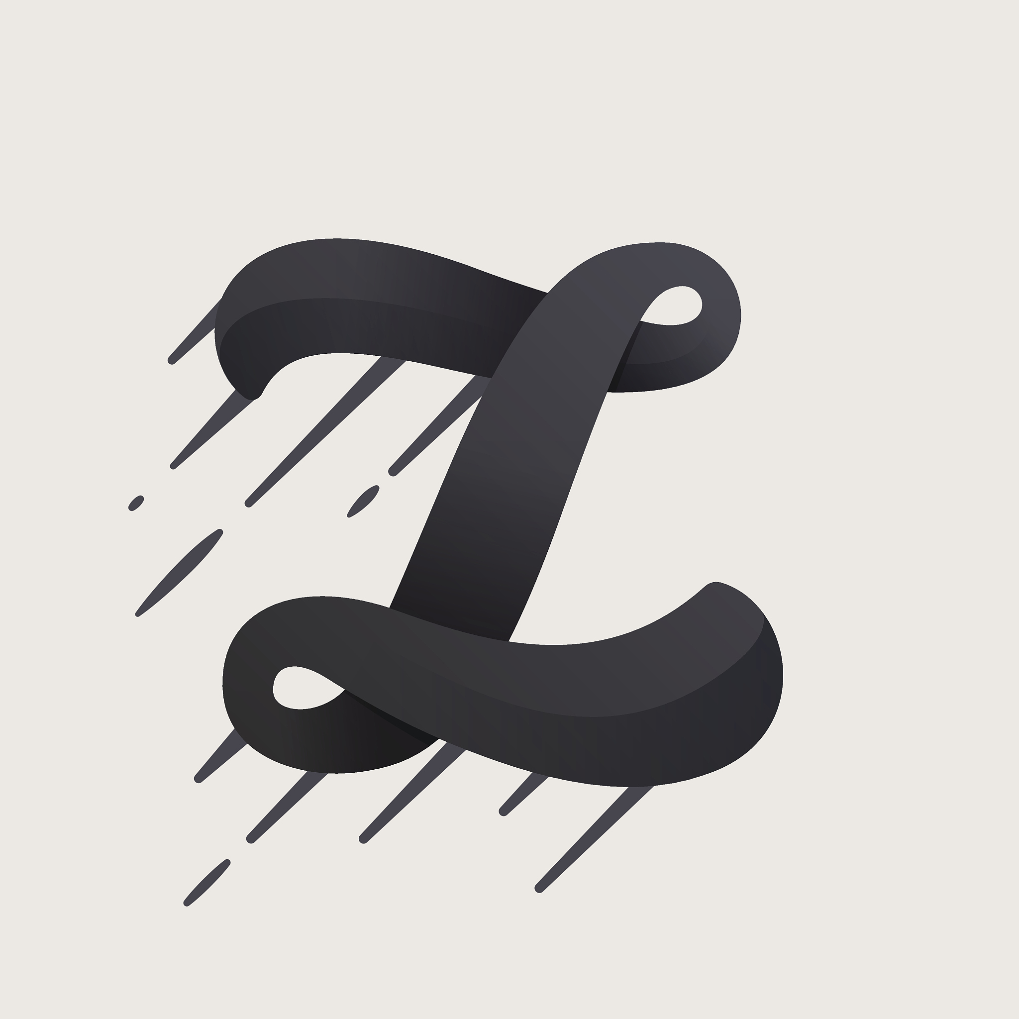 z letter icon. fast speed vector script type.