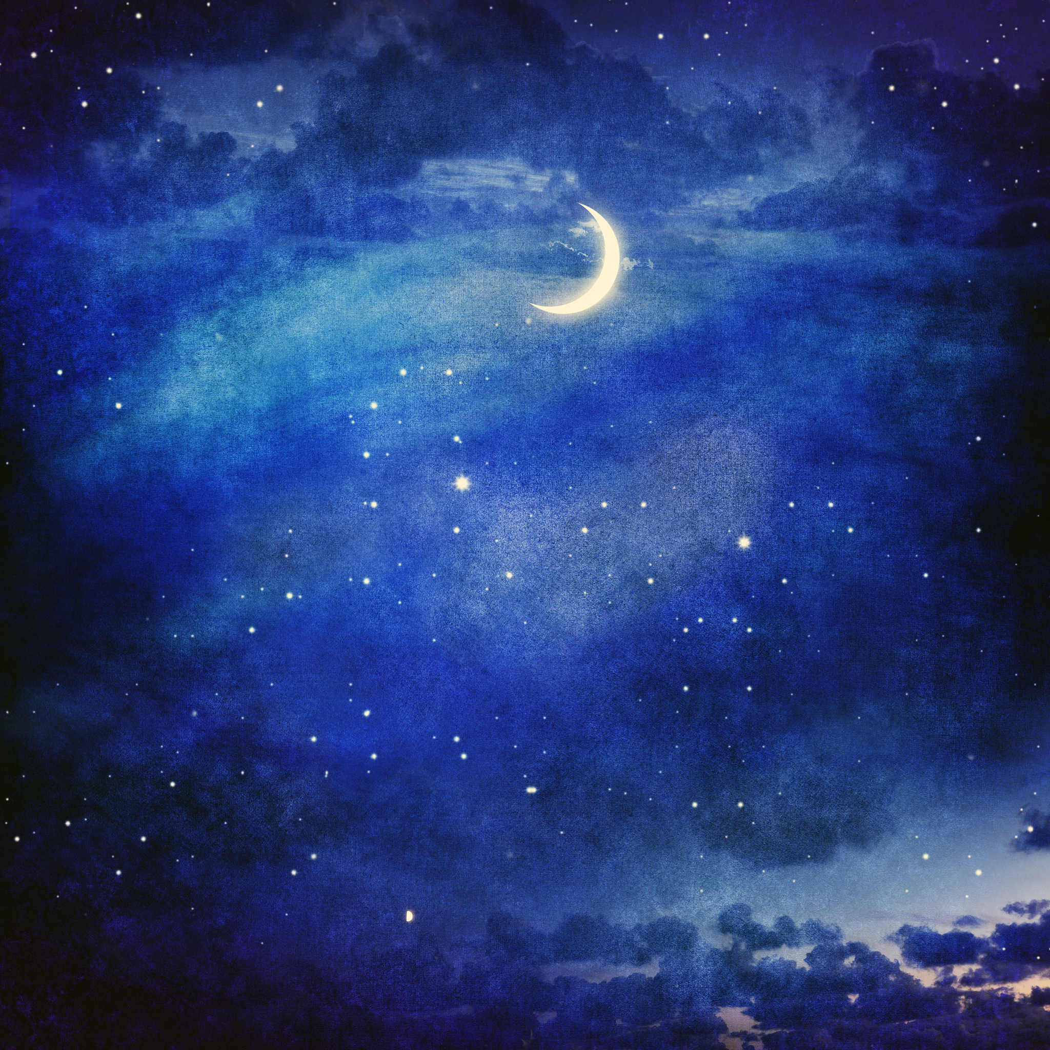 黑夜星辰闪耀，夜空充满光辉之美 - 诗意改写句子