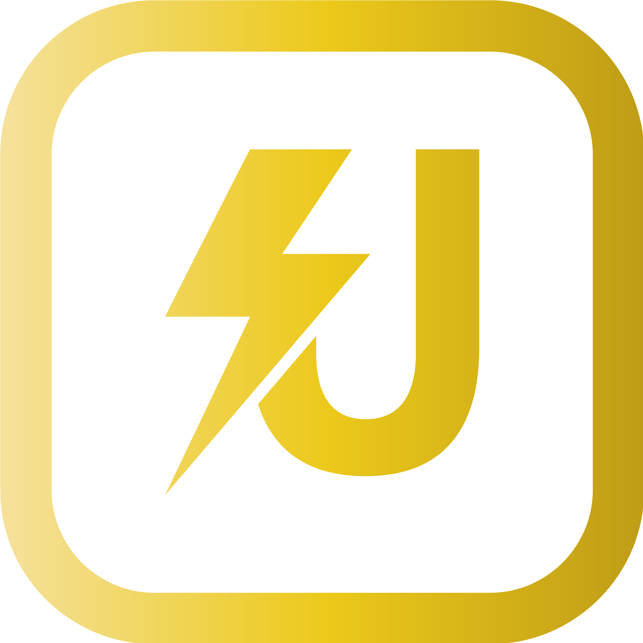 lightning letter u logotype gradient color