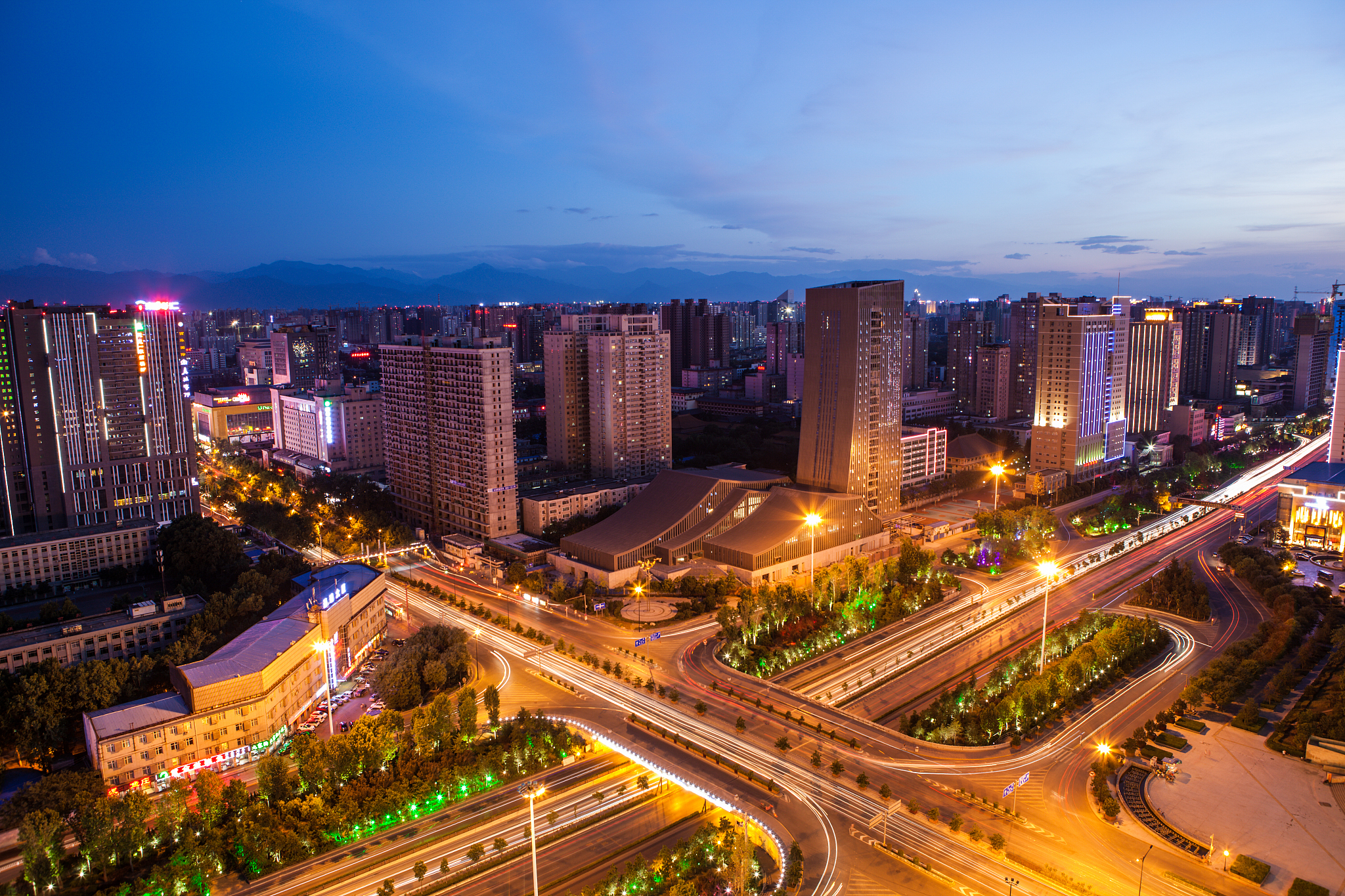 cityscape of xi'an city