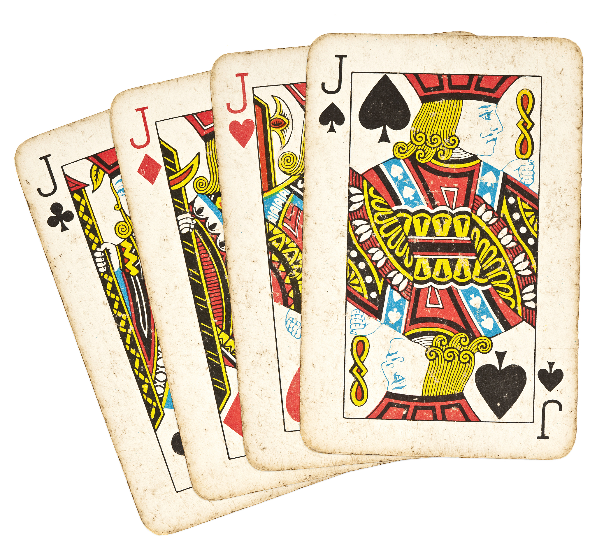 old playing cards - set of jacks