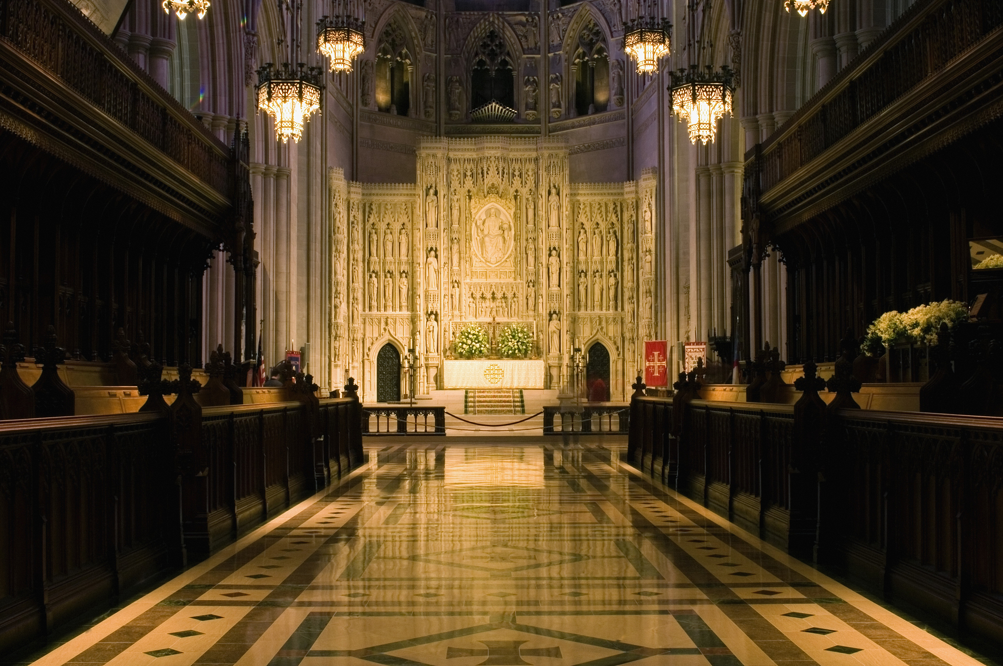 nave of a cathedral, washington national cathedral, washington d