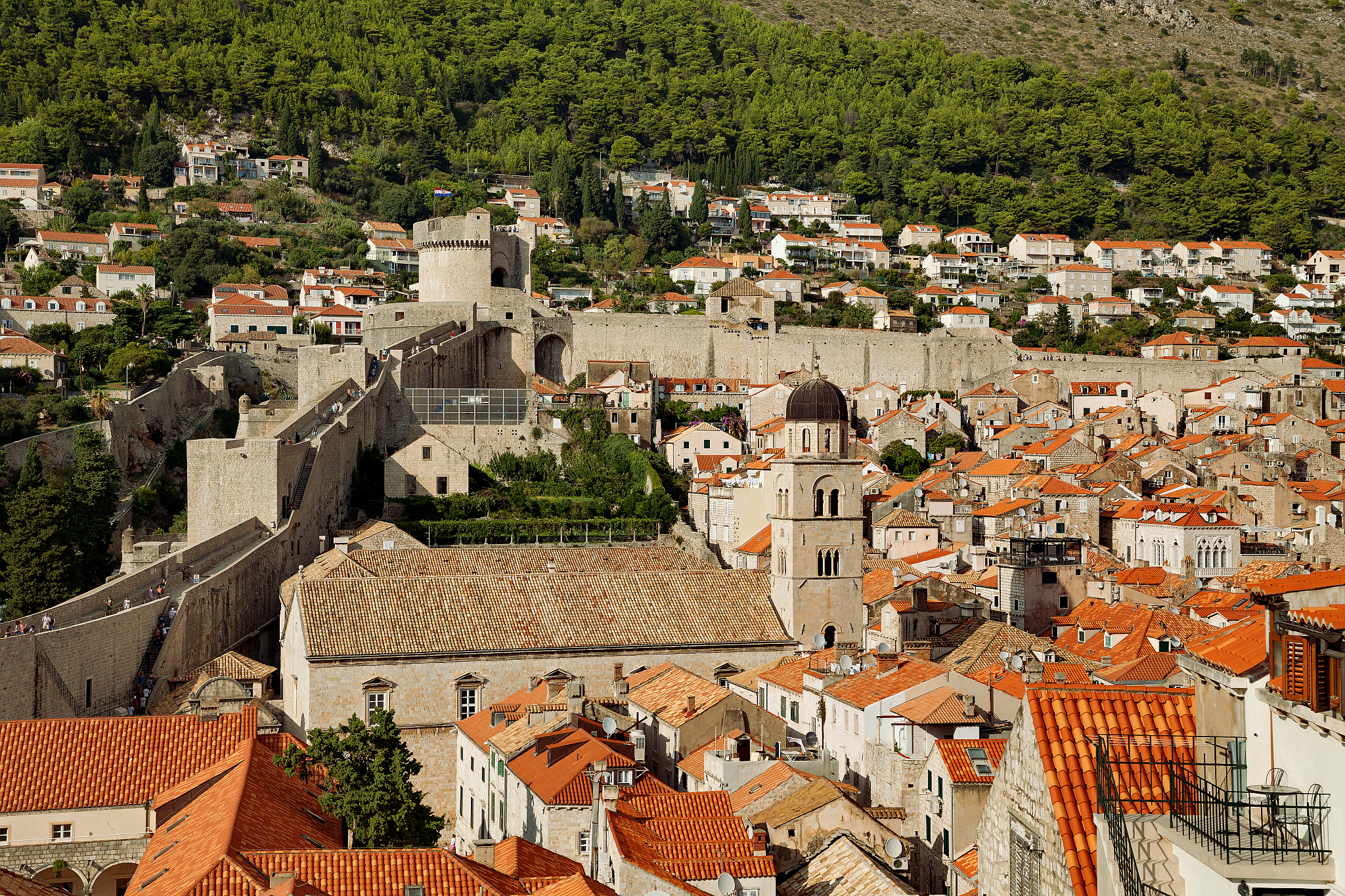 dubrovnik, dalmatia, croatia - old town of dubrovnik, view from 