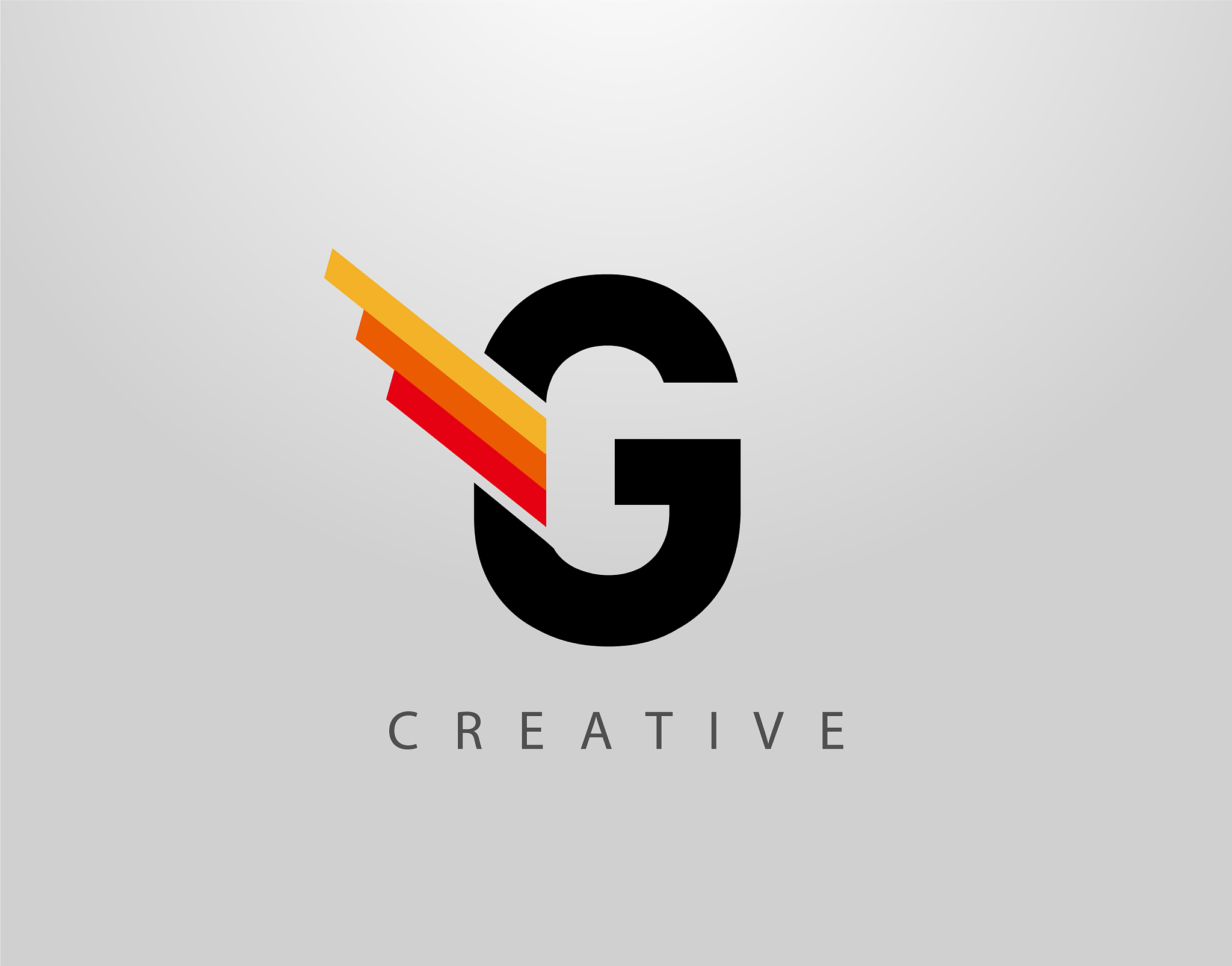 initial g monogram logo abstract wing and strip g