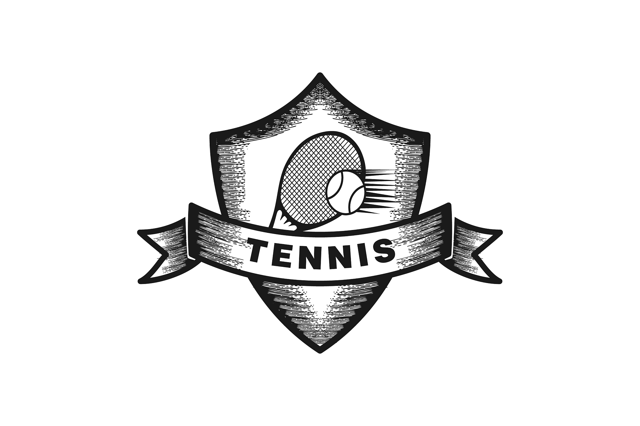 tennis badge logo designs inspiration isolated on