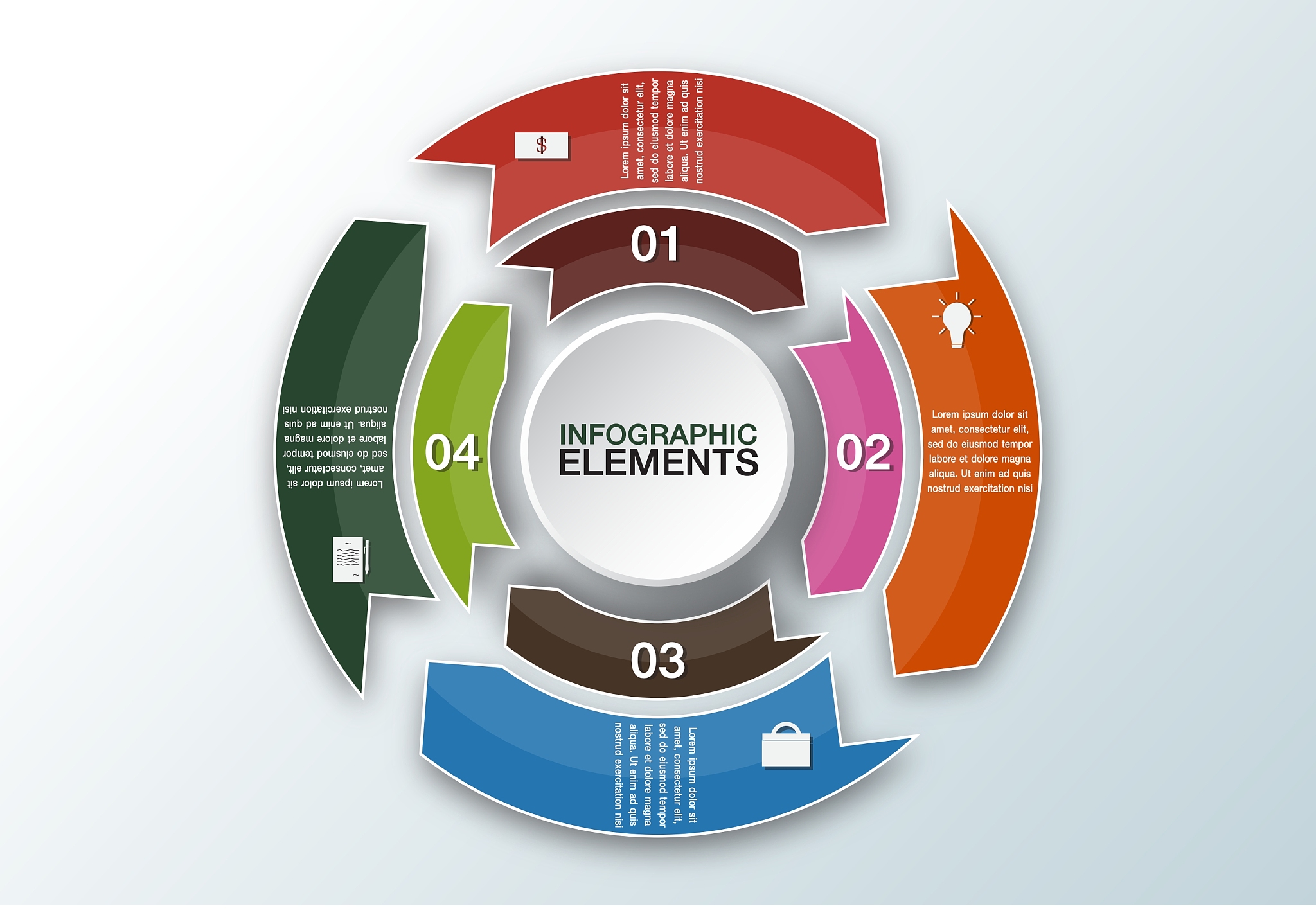 circle arrows for infographic template for cycling