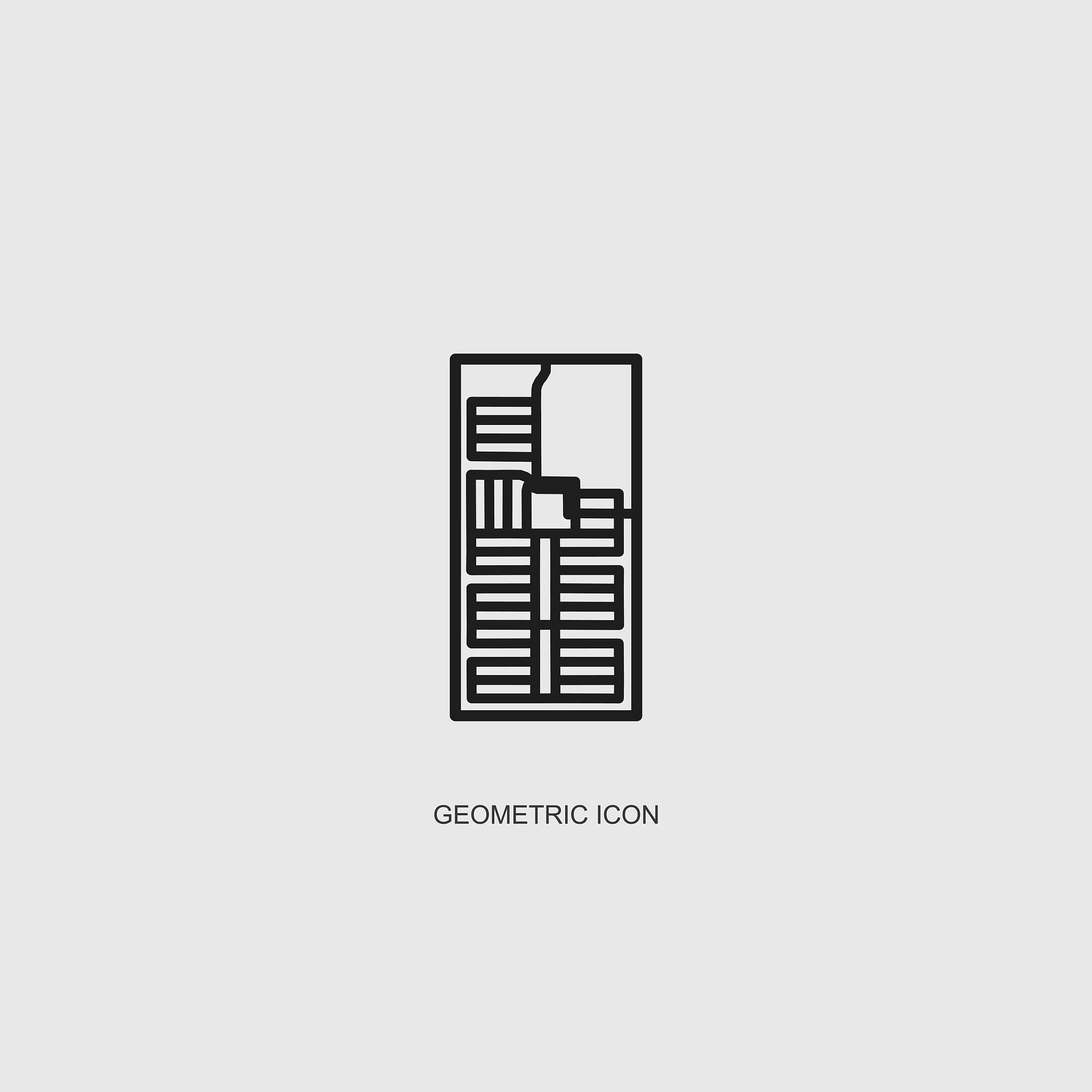 geometric line structure icon