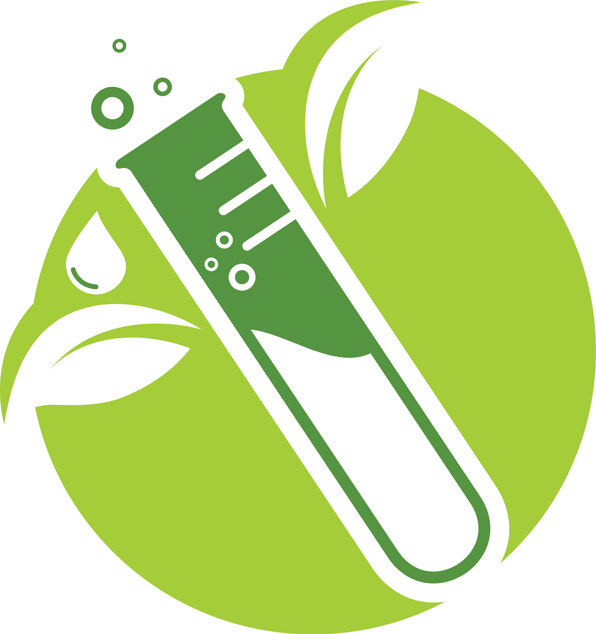 eco herbal laboratory icon logo design