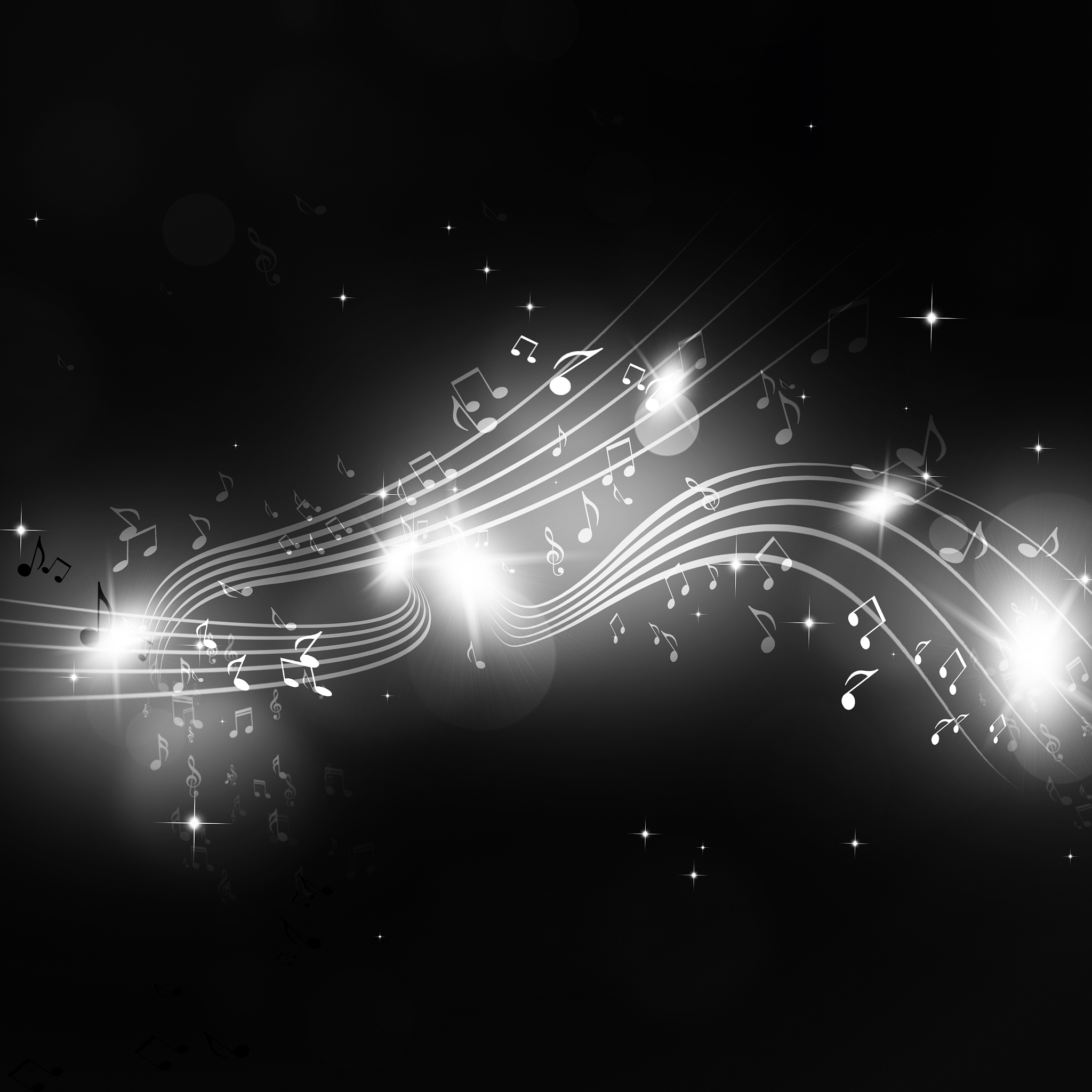 muisc notes black and white background