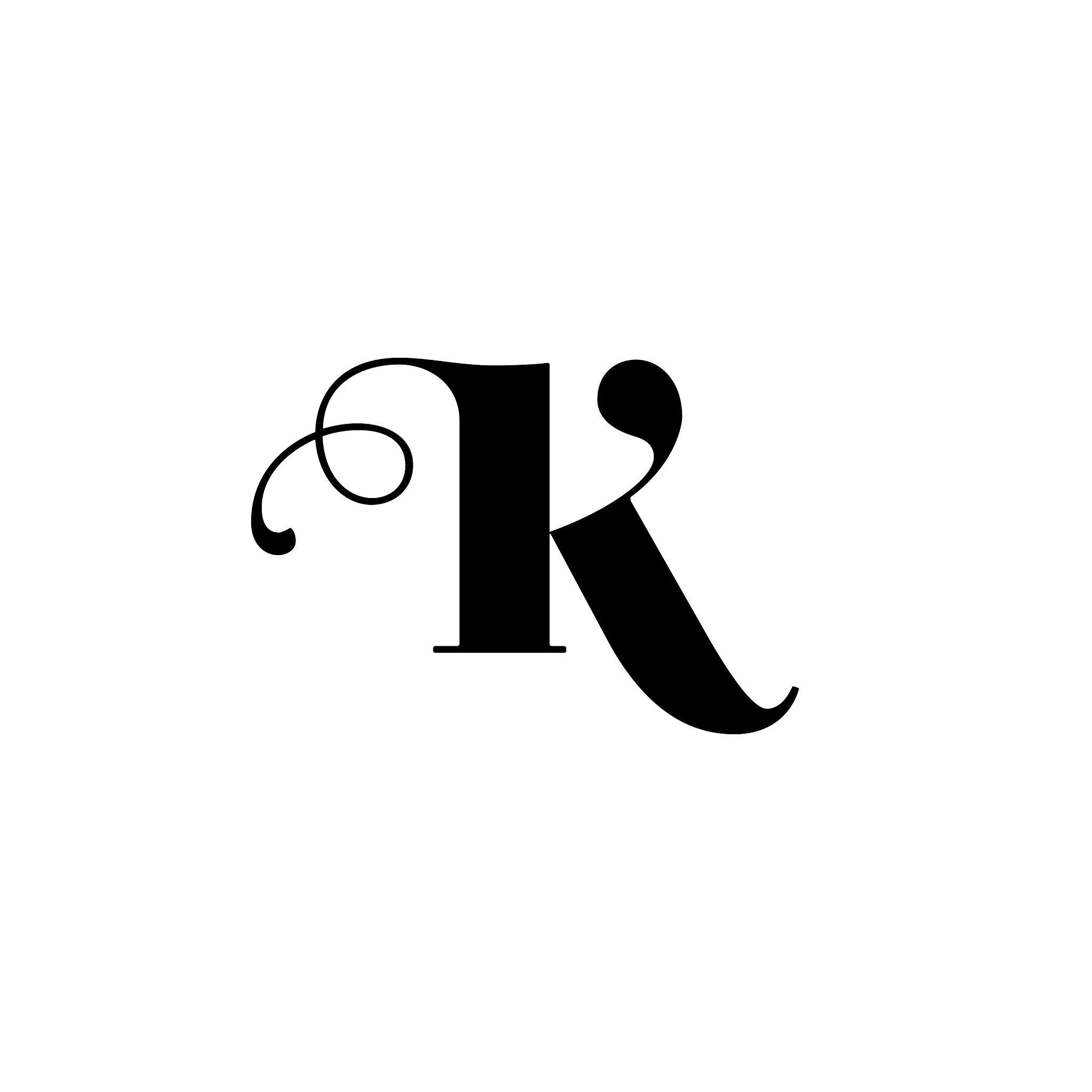 k letter logo design for fashion and beauty and
