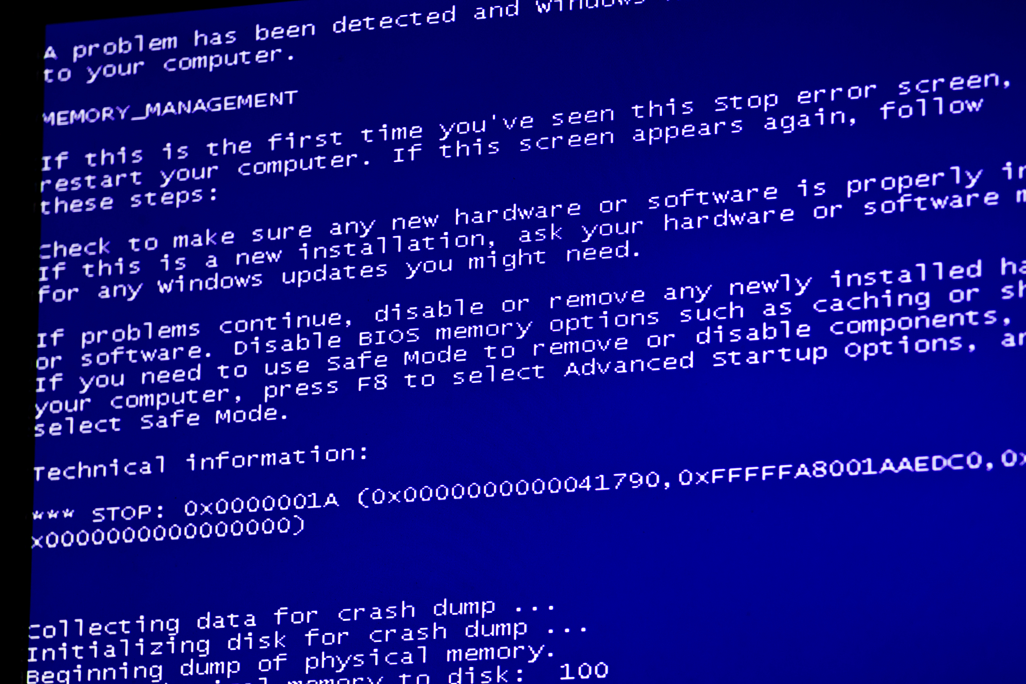 program code on monitor