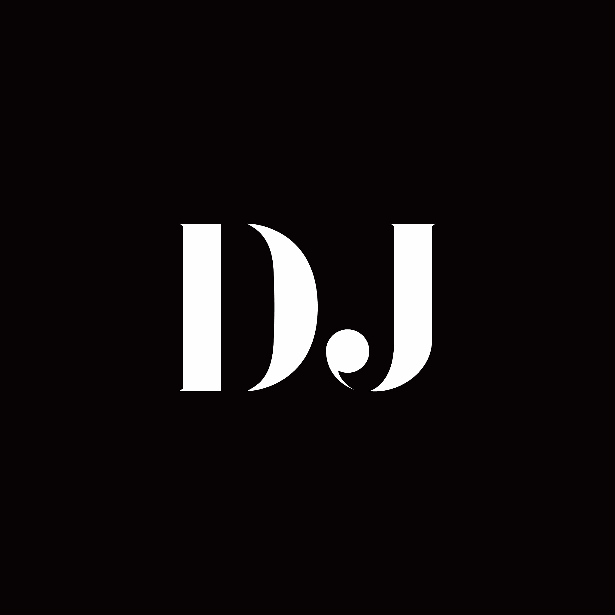 dj logo letter initial logo designs template