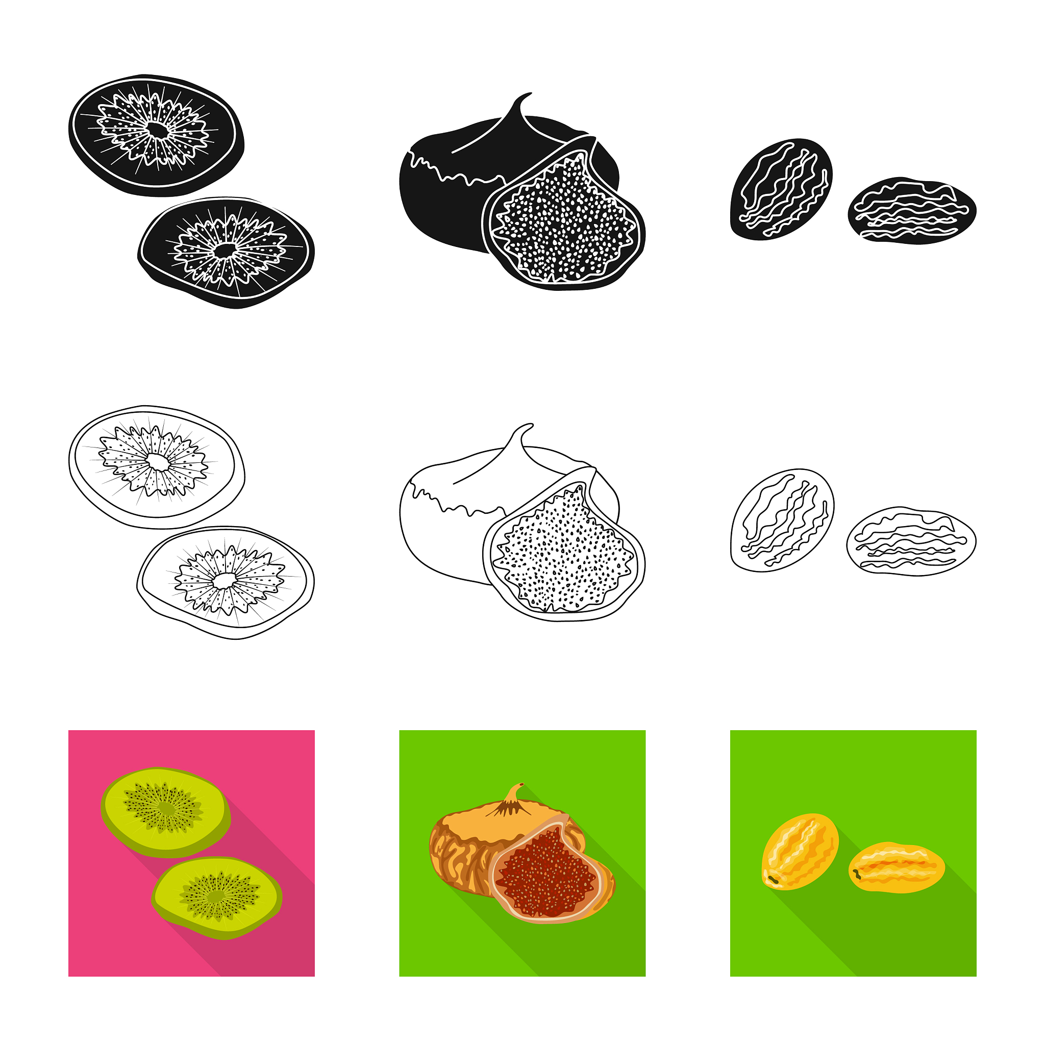 design food and raw sign collection of