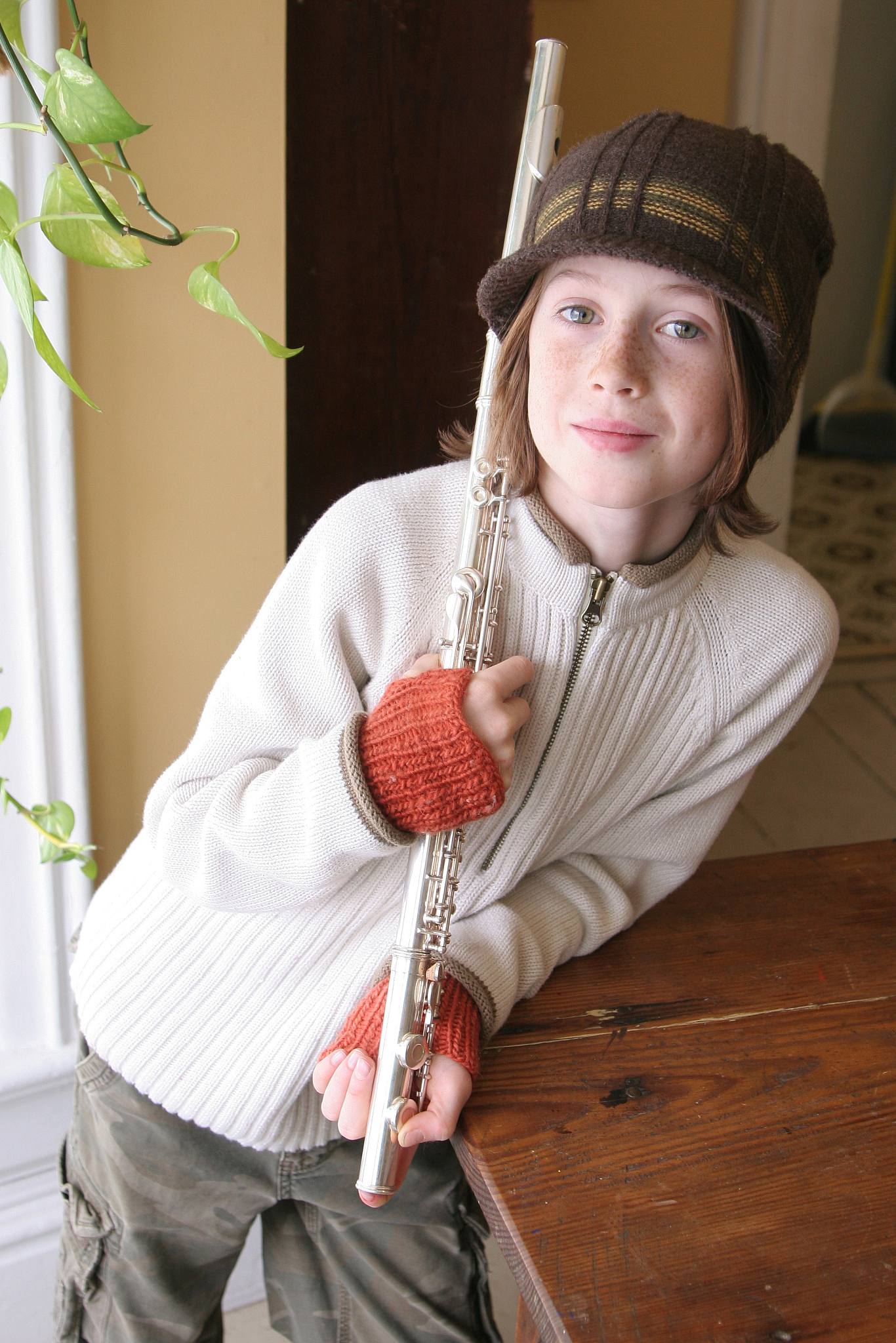 young flute player