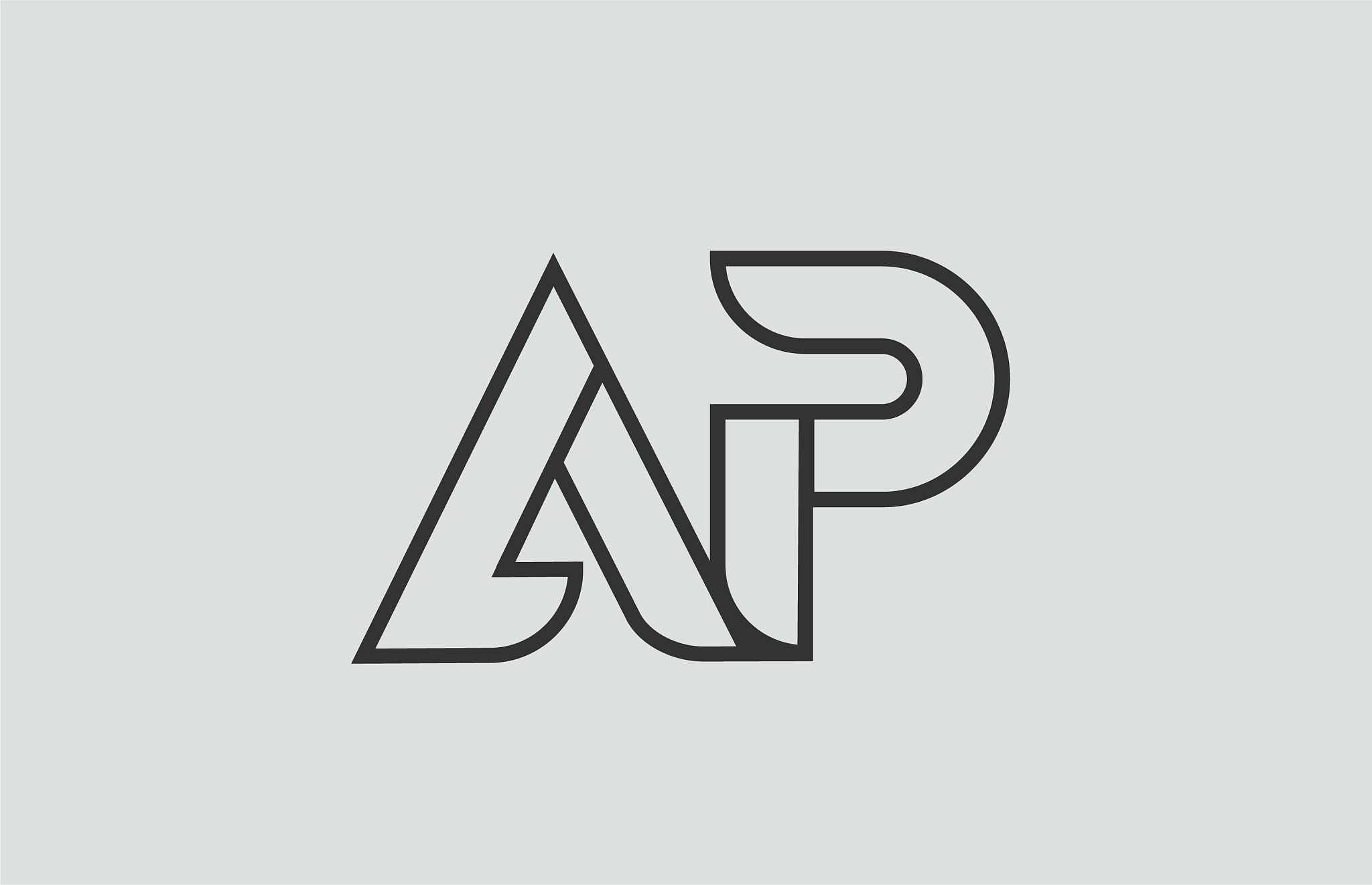 black and white alphabet letter ap a p logo