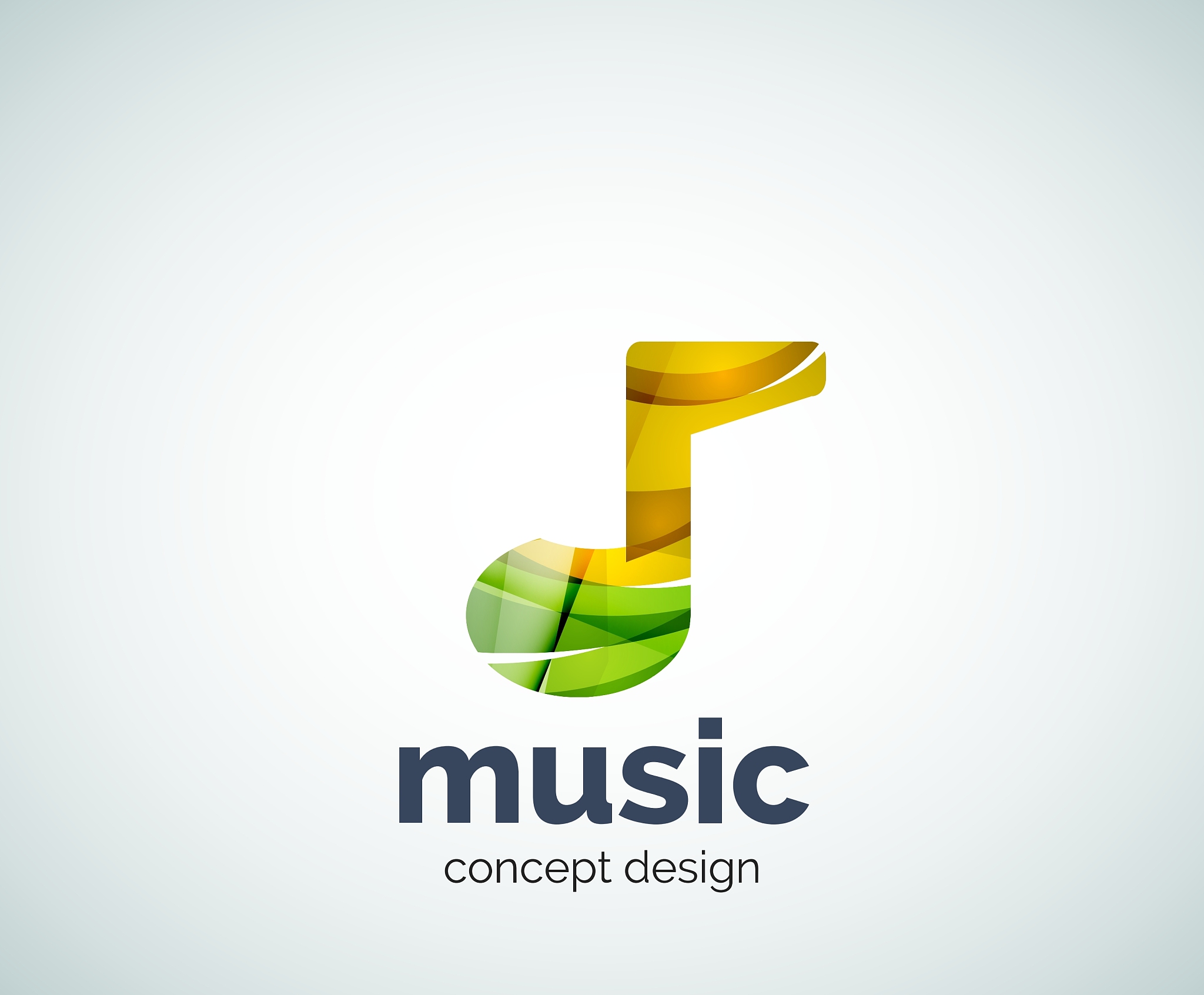 music note logo template
