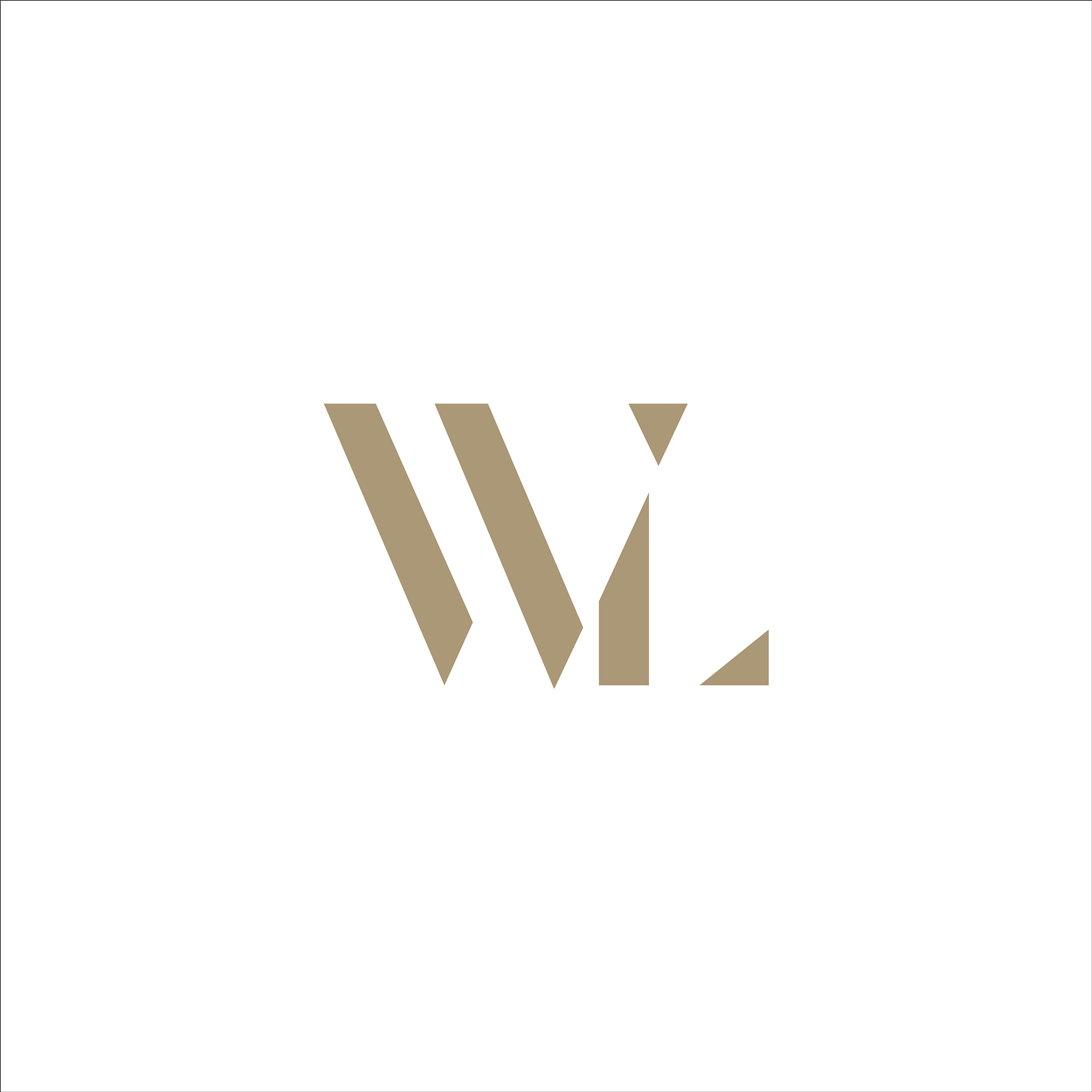 initial letter wl or lw logo design template