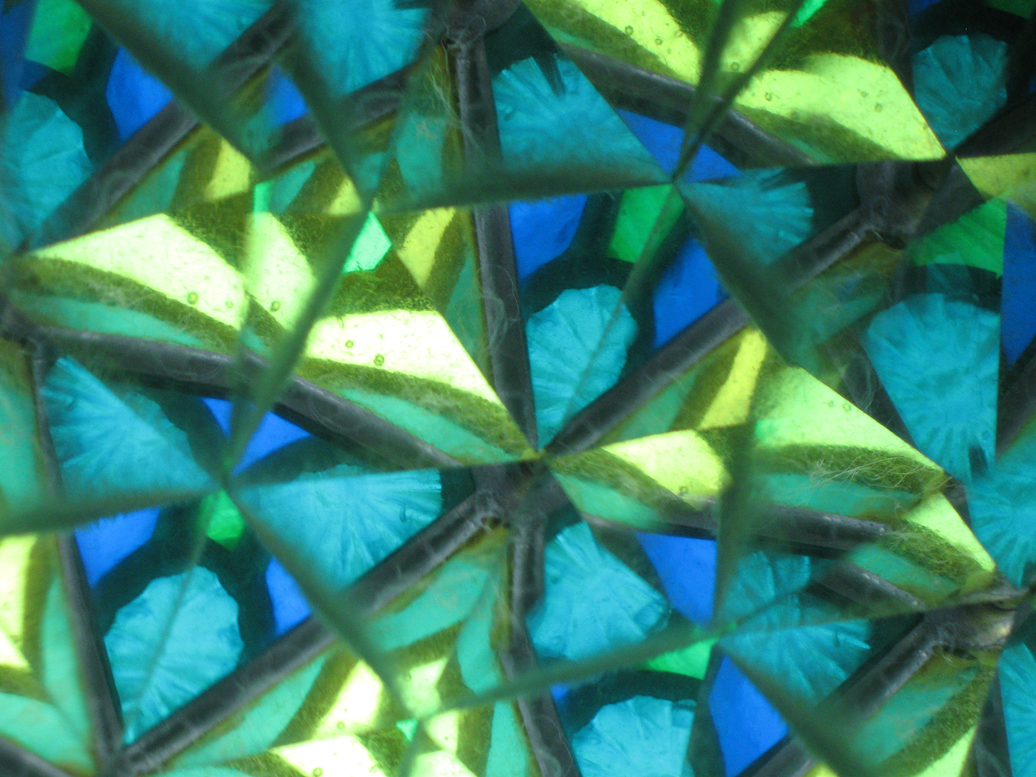 kaleidoscope  - green blue and yellow
