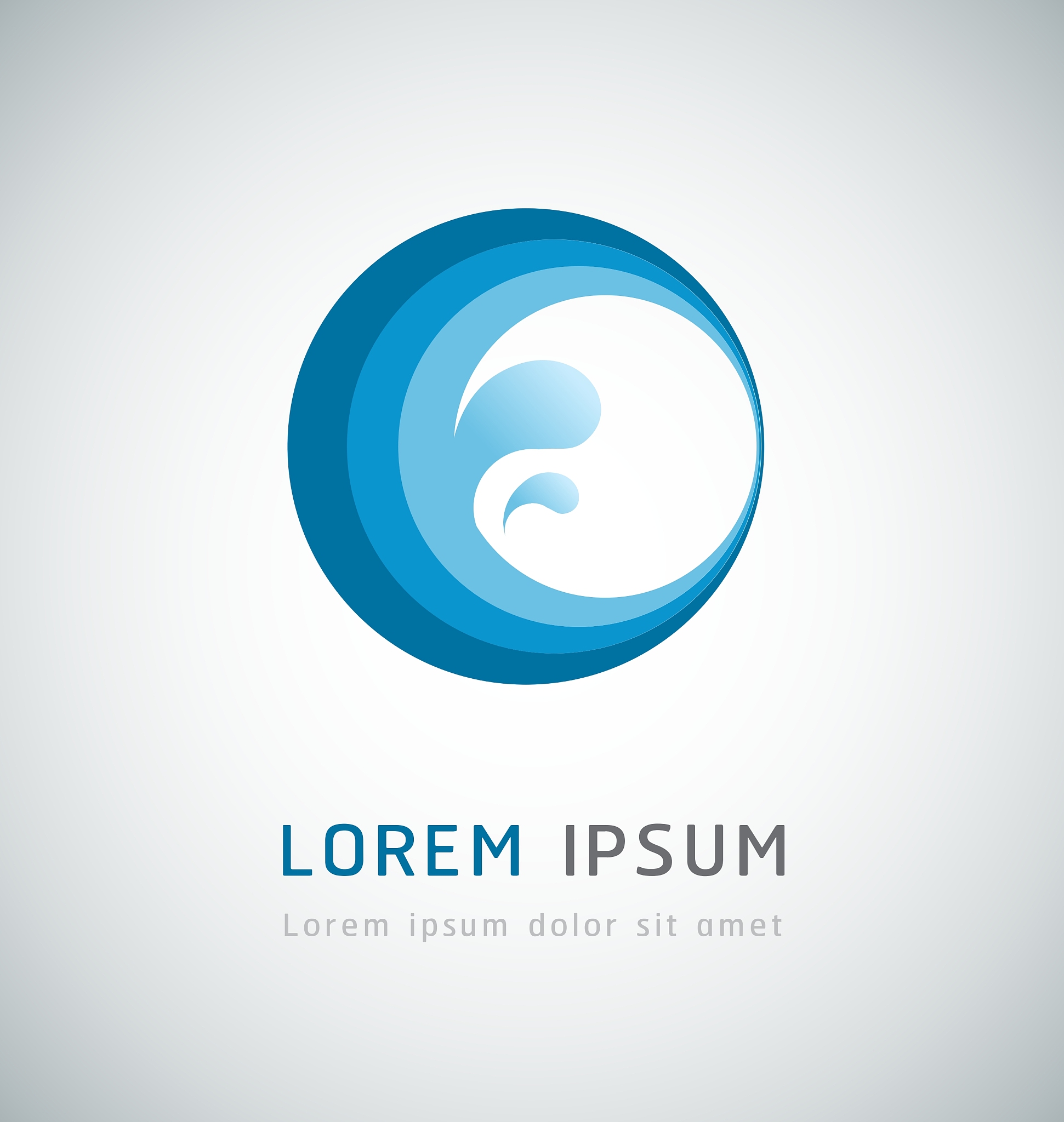 water wave abstract icon design