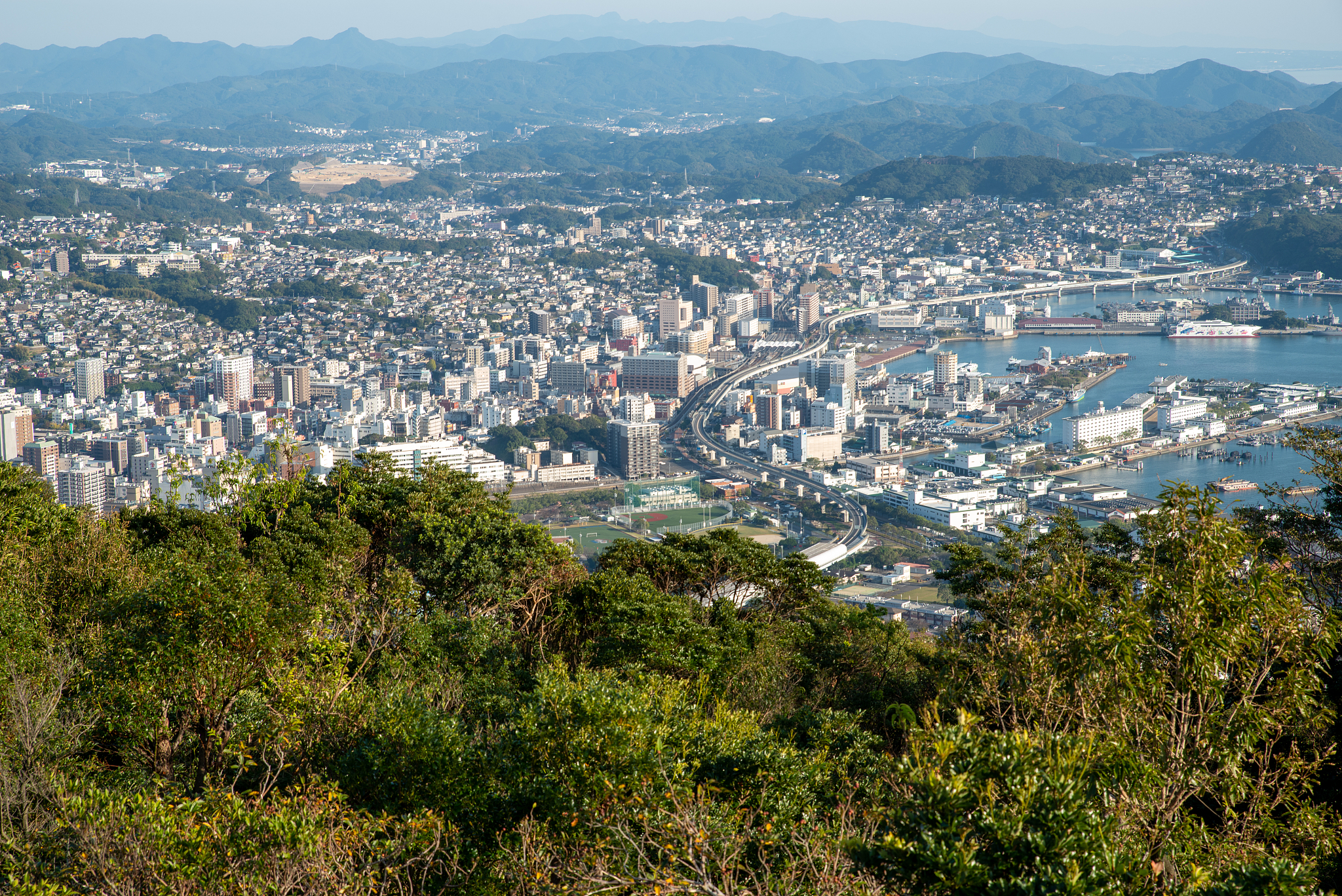 yumihari observatory in sasebo city, nagasaki prefecture