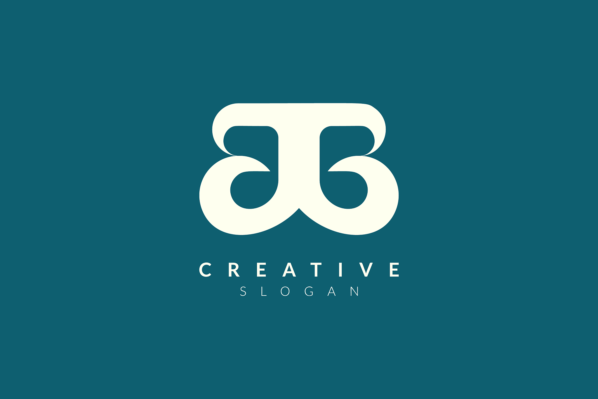 monogram logo design combining letters a and b