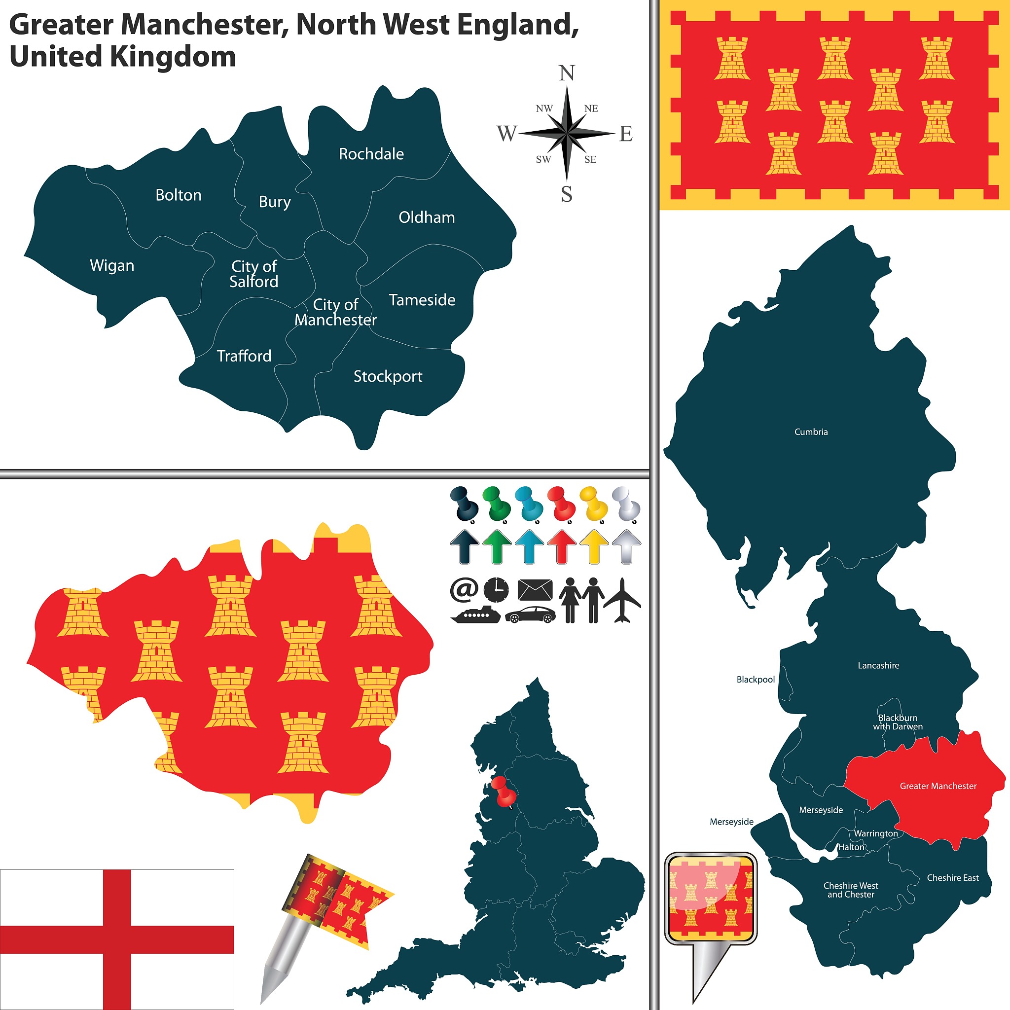 greater manchester, north west england, uk