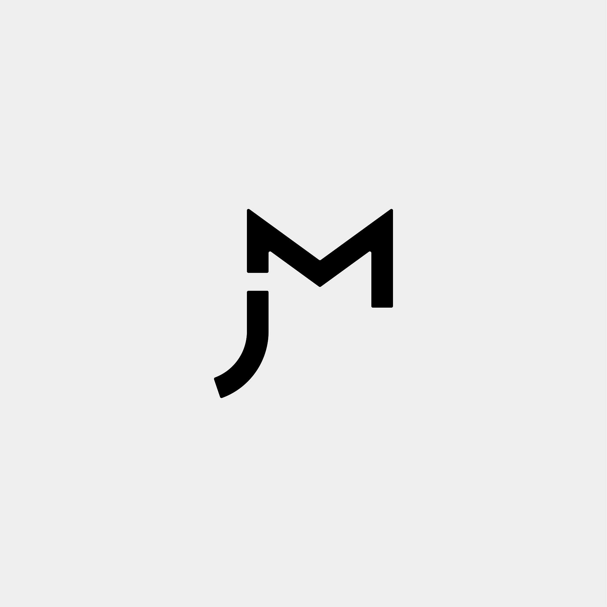 letter jm mj m j monogram icon