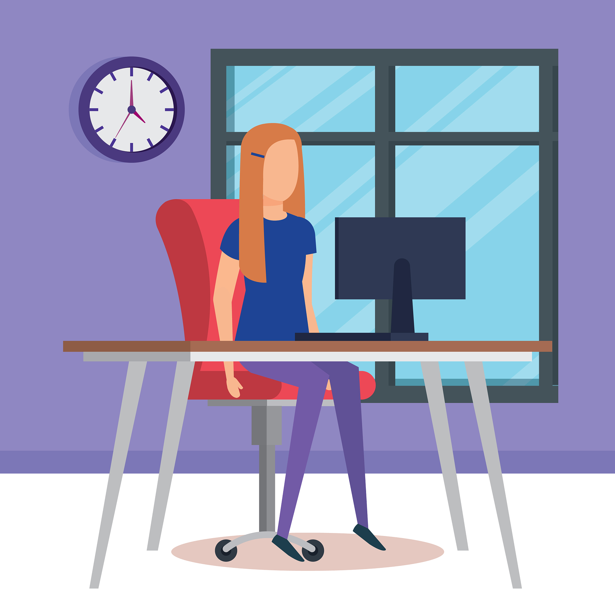woman working in office