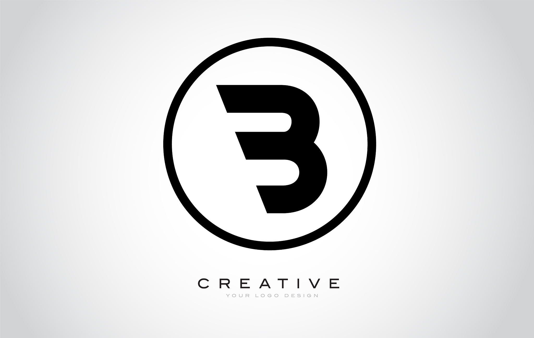 b letter monogram logo design modern b icon with