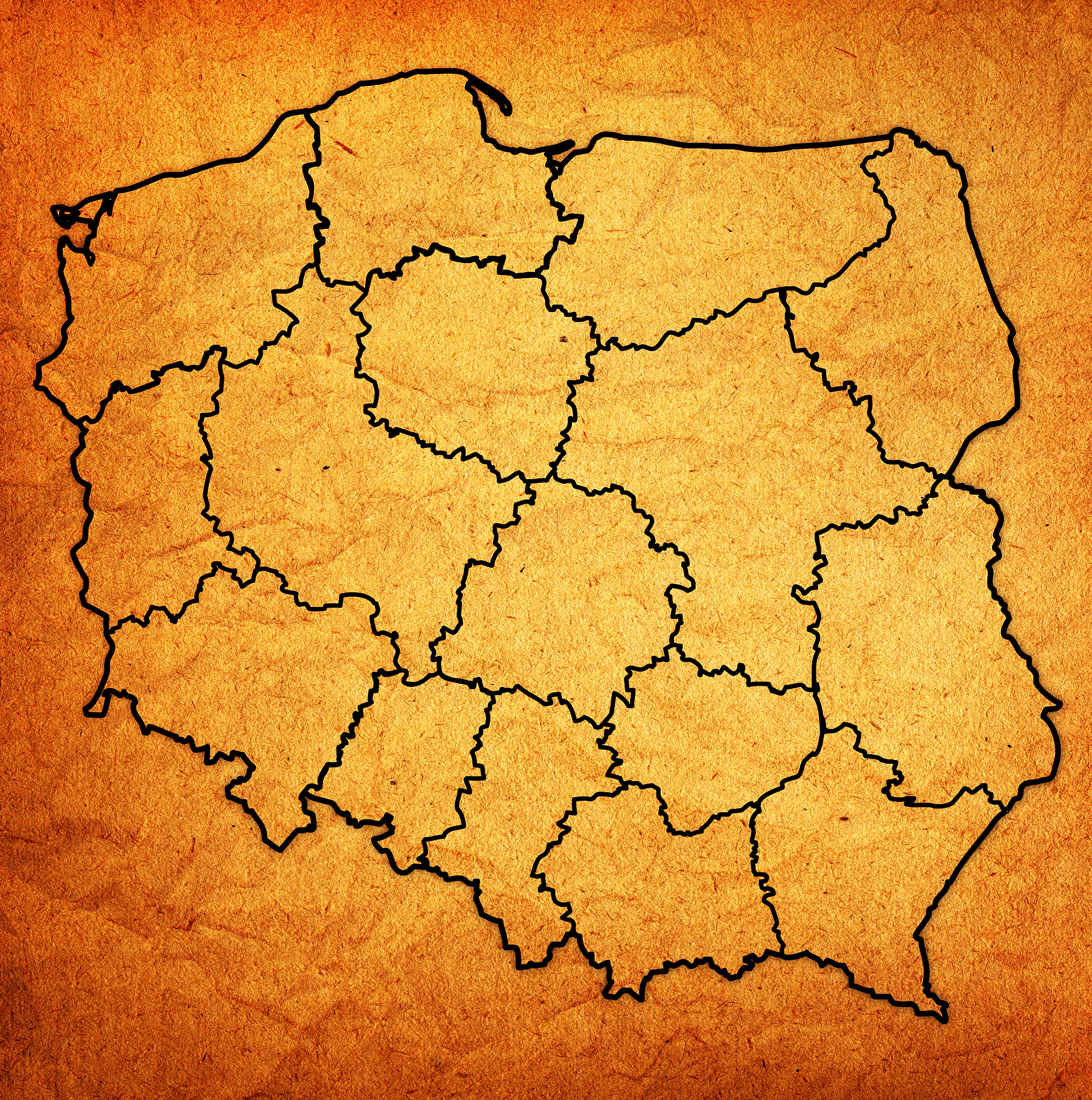 map of poland with administrative divisions