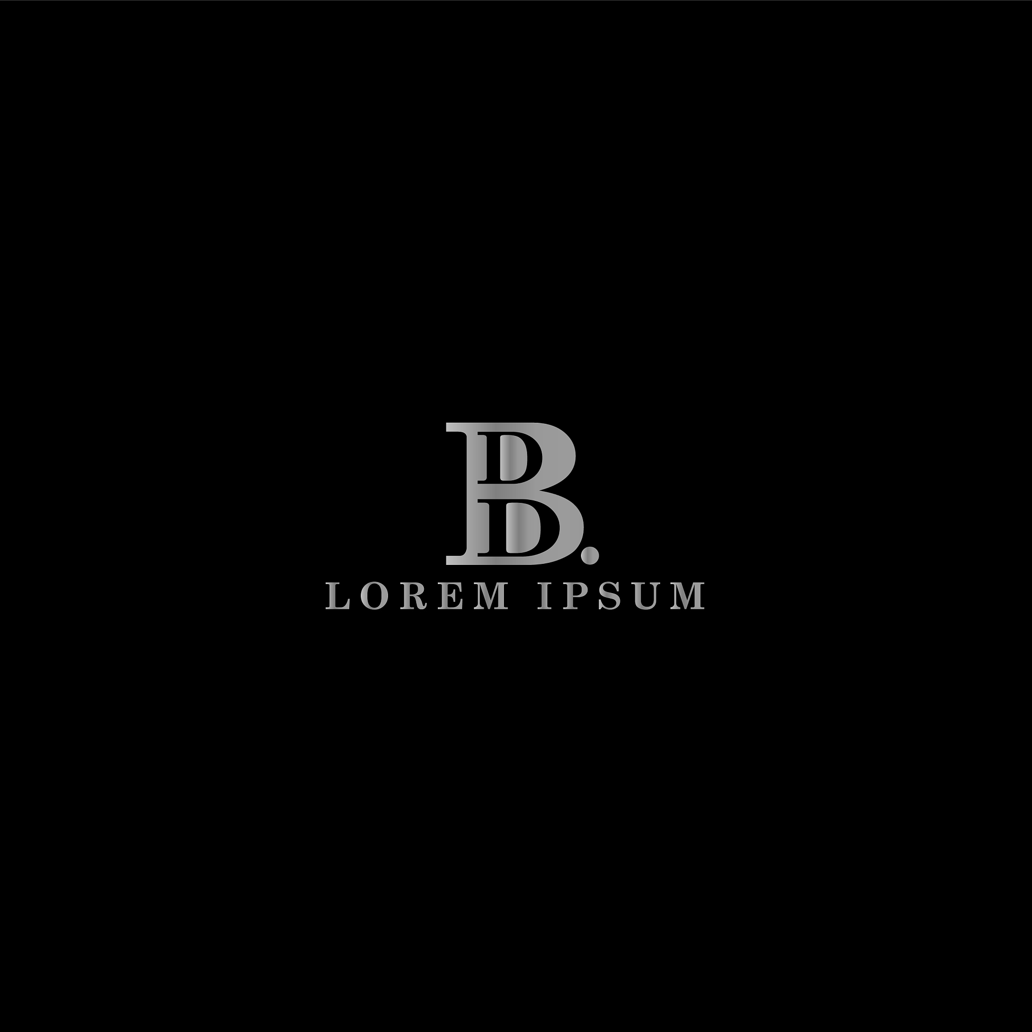 b logo initial letter design template