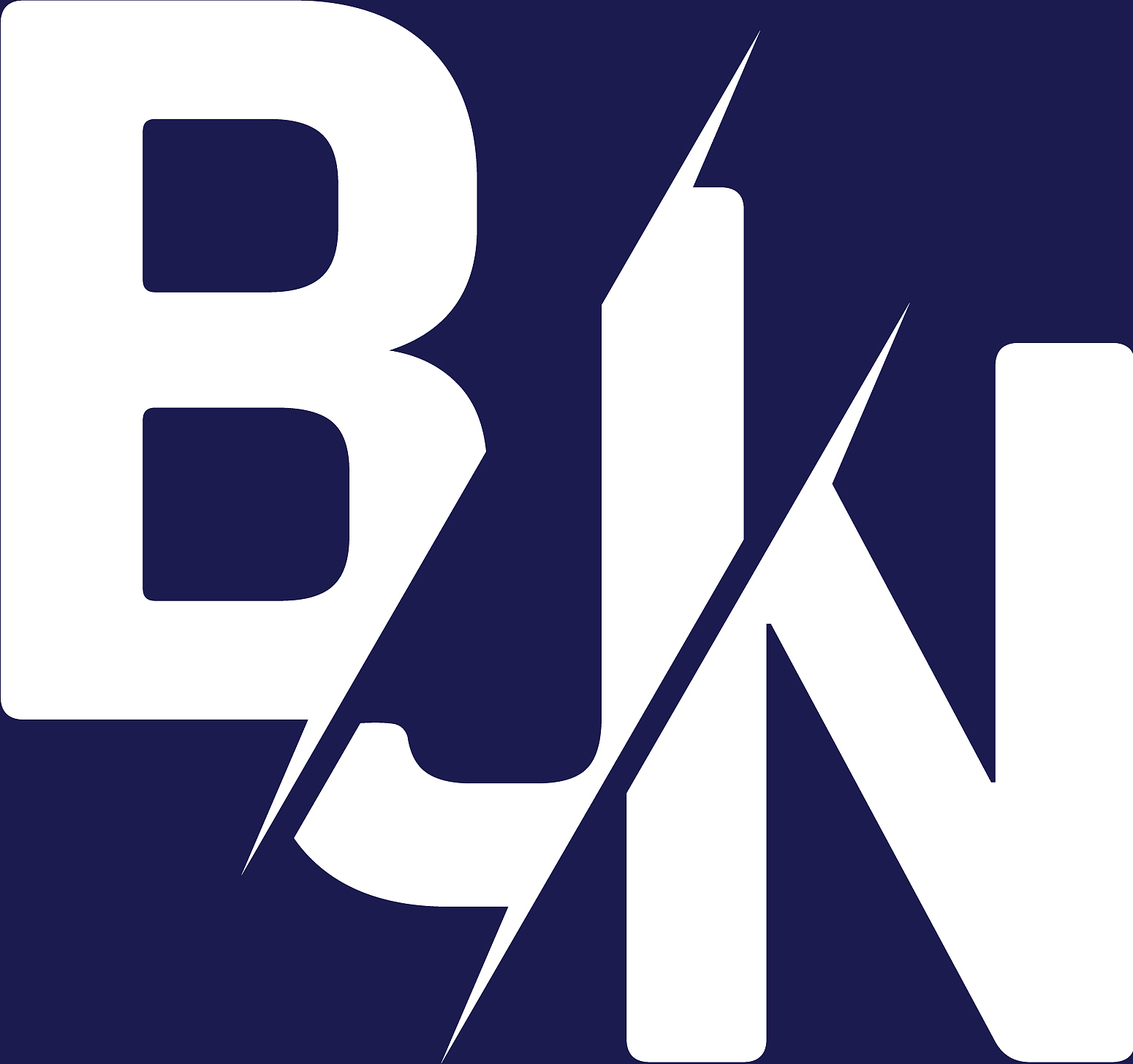 monogram letters initial logo design bjn