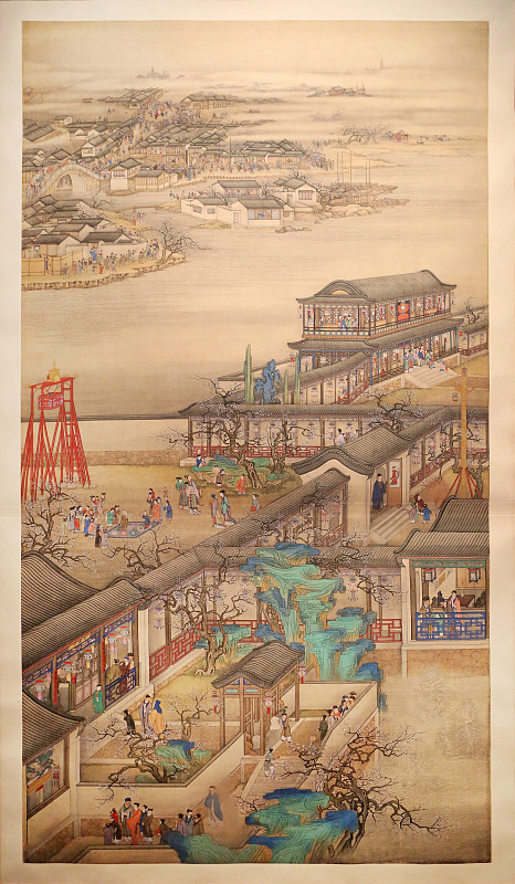 故宫中展示的门神年画古董