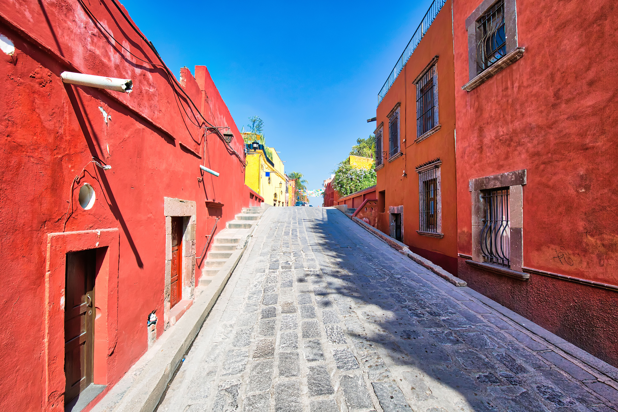 mexico, colorful buildings and streets of san miguel de allende 