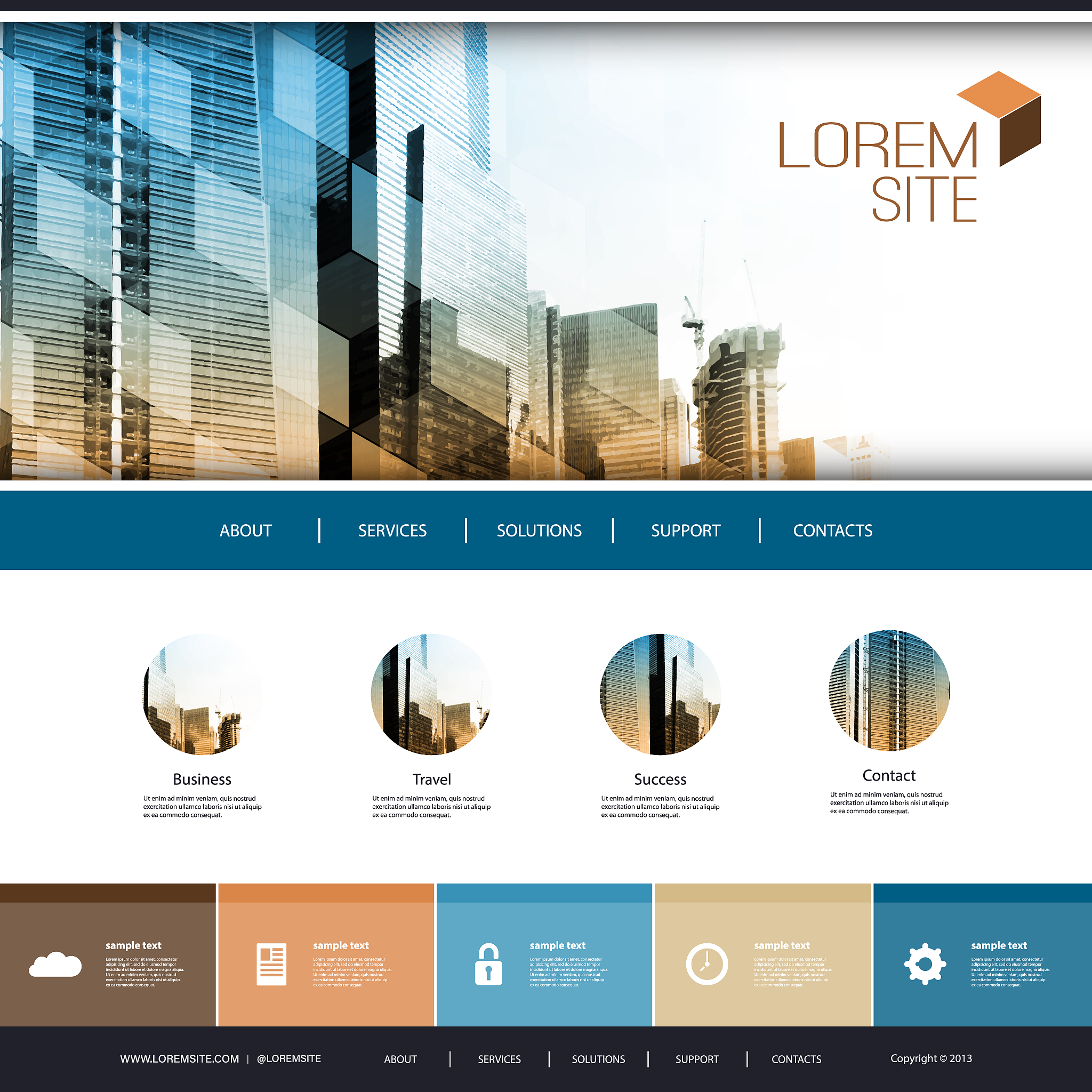 one page website template