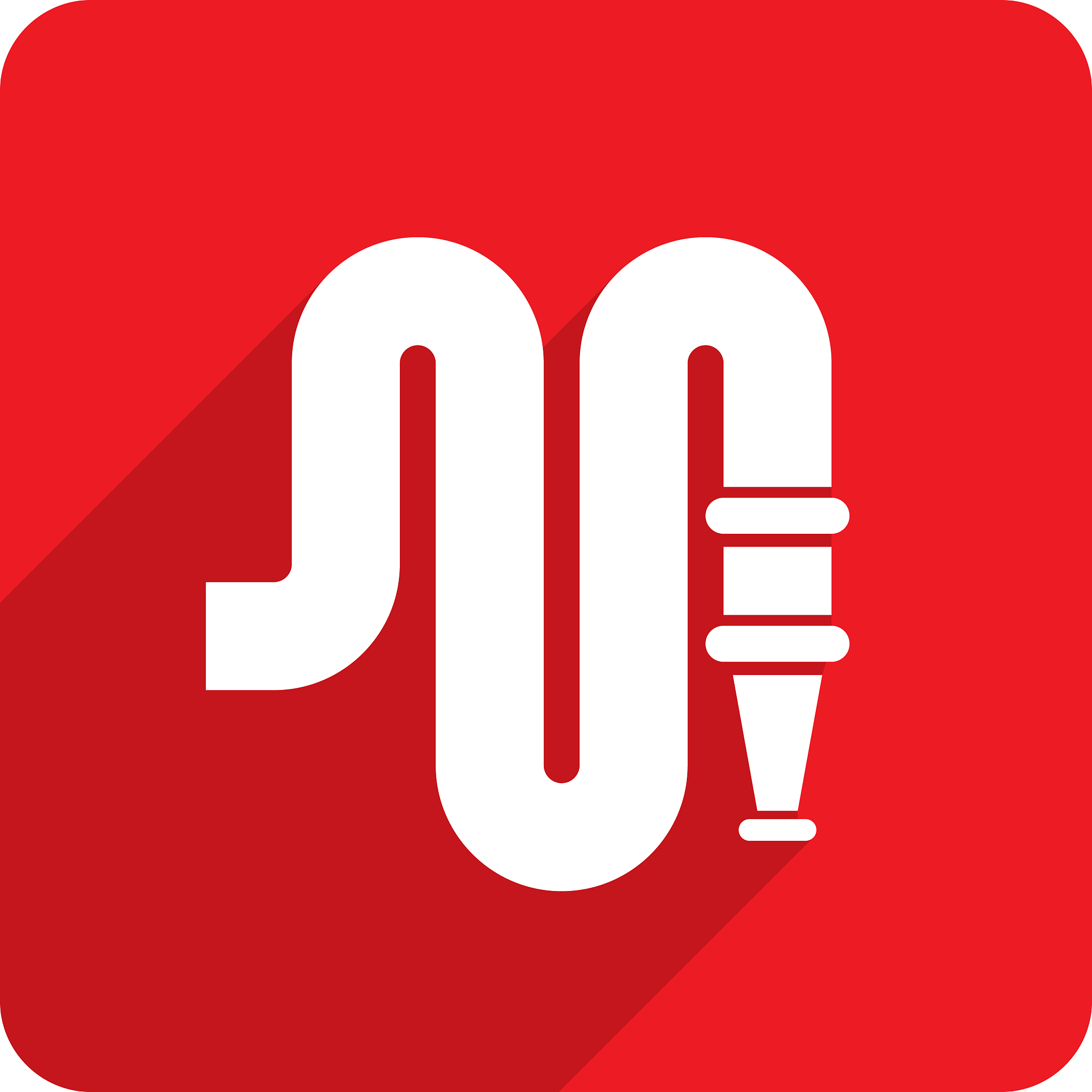 fire hose icon silhouette