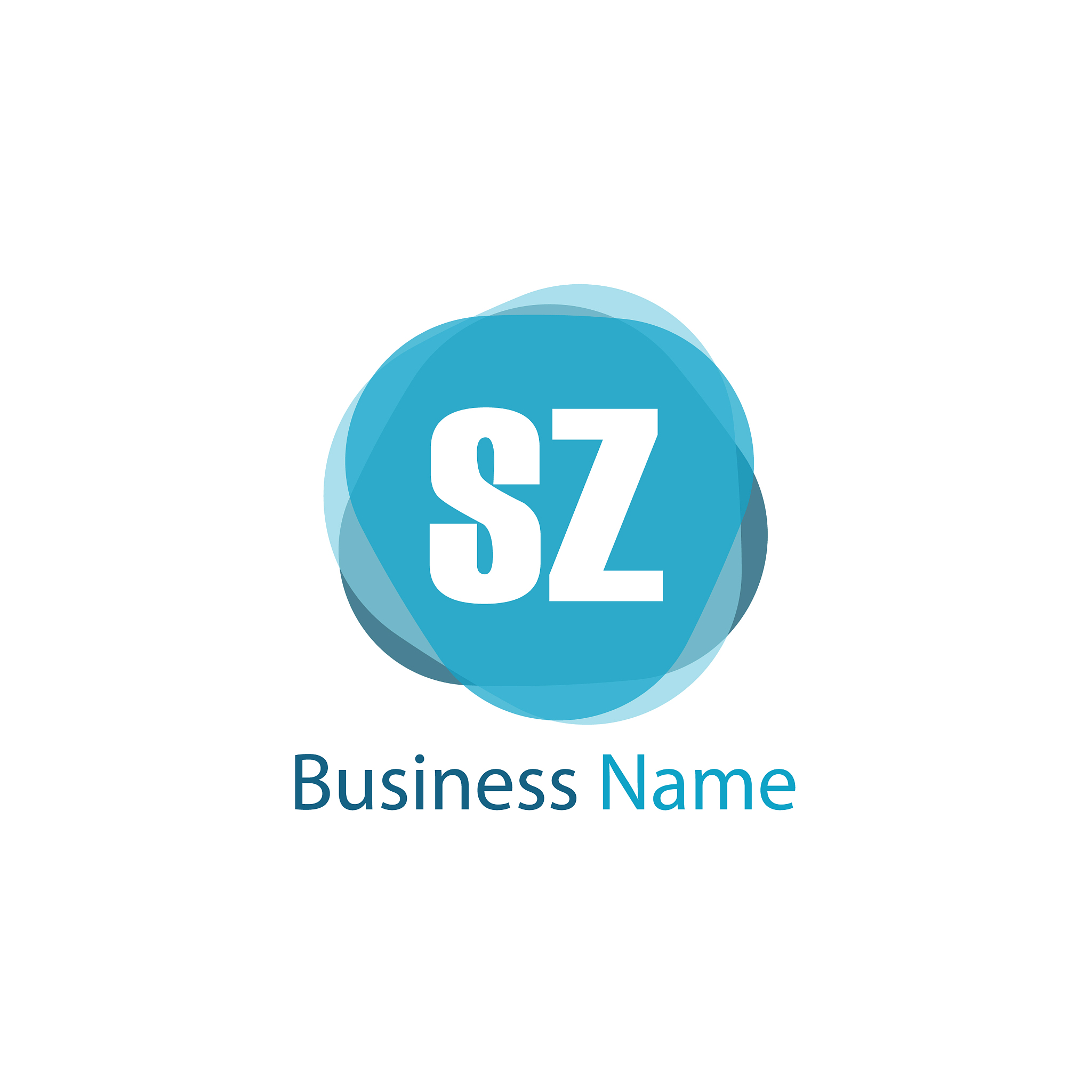 initial letter sz logo template design