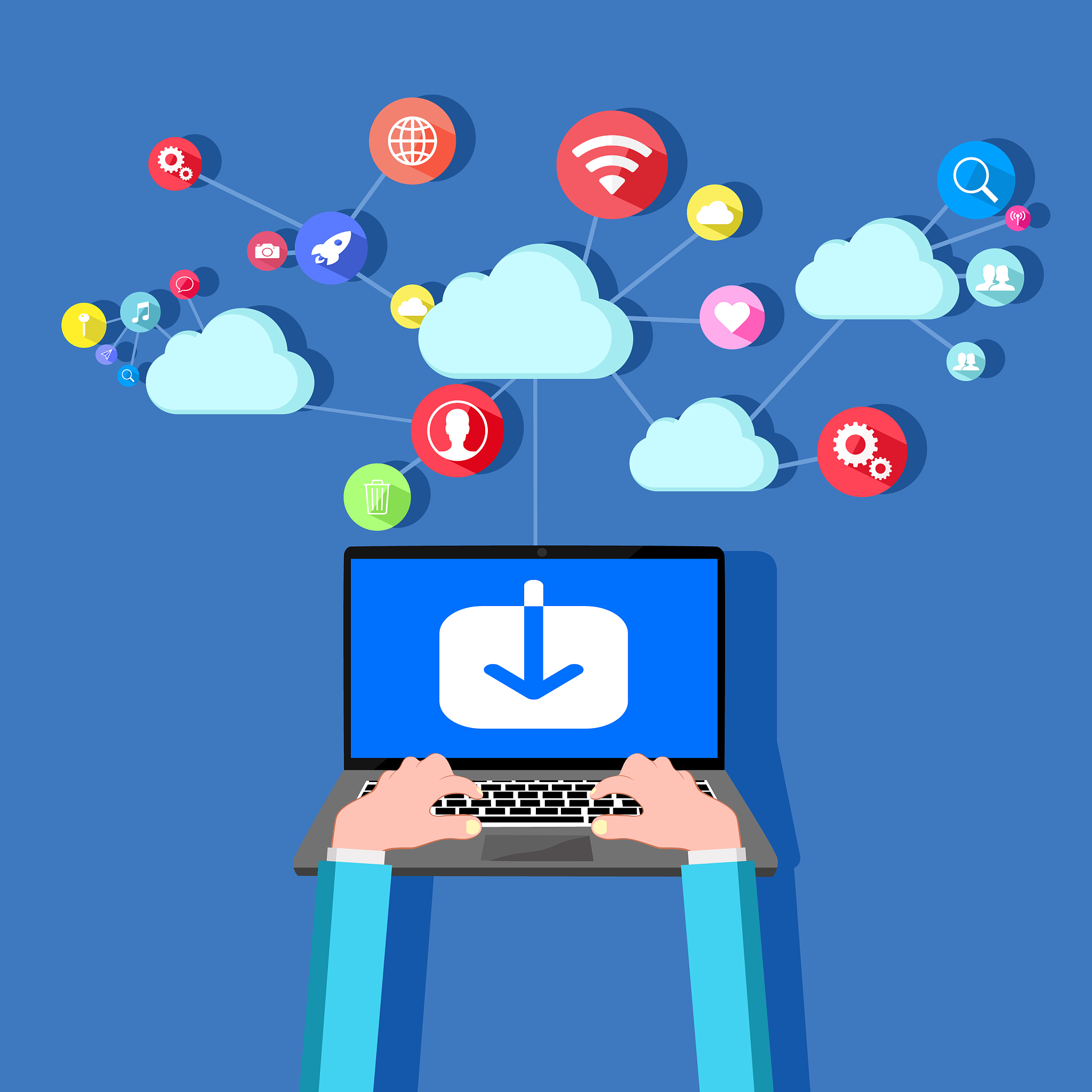 hands people who are working onlineusing