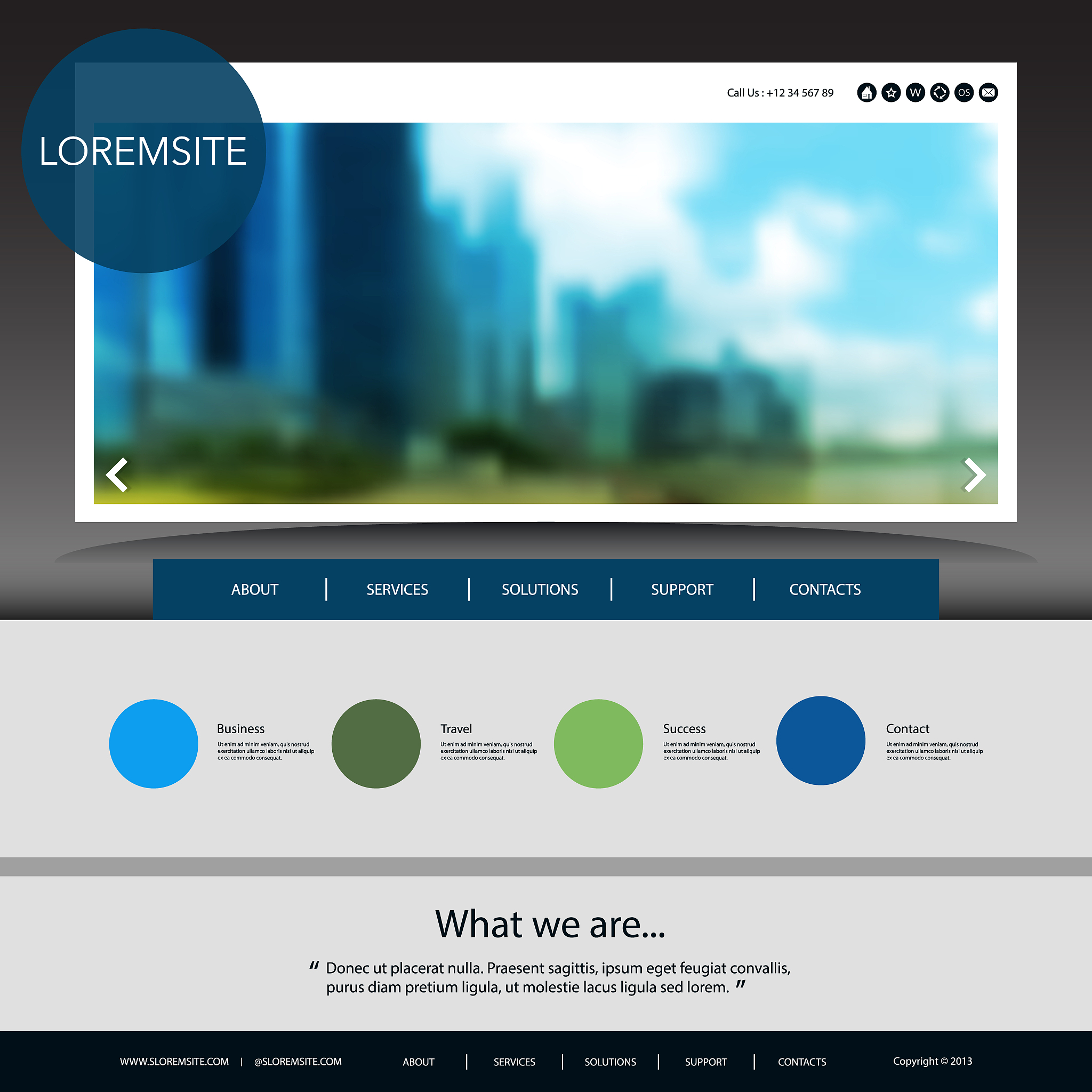 one page website template