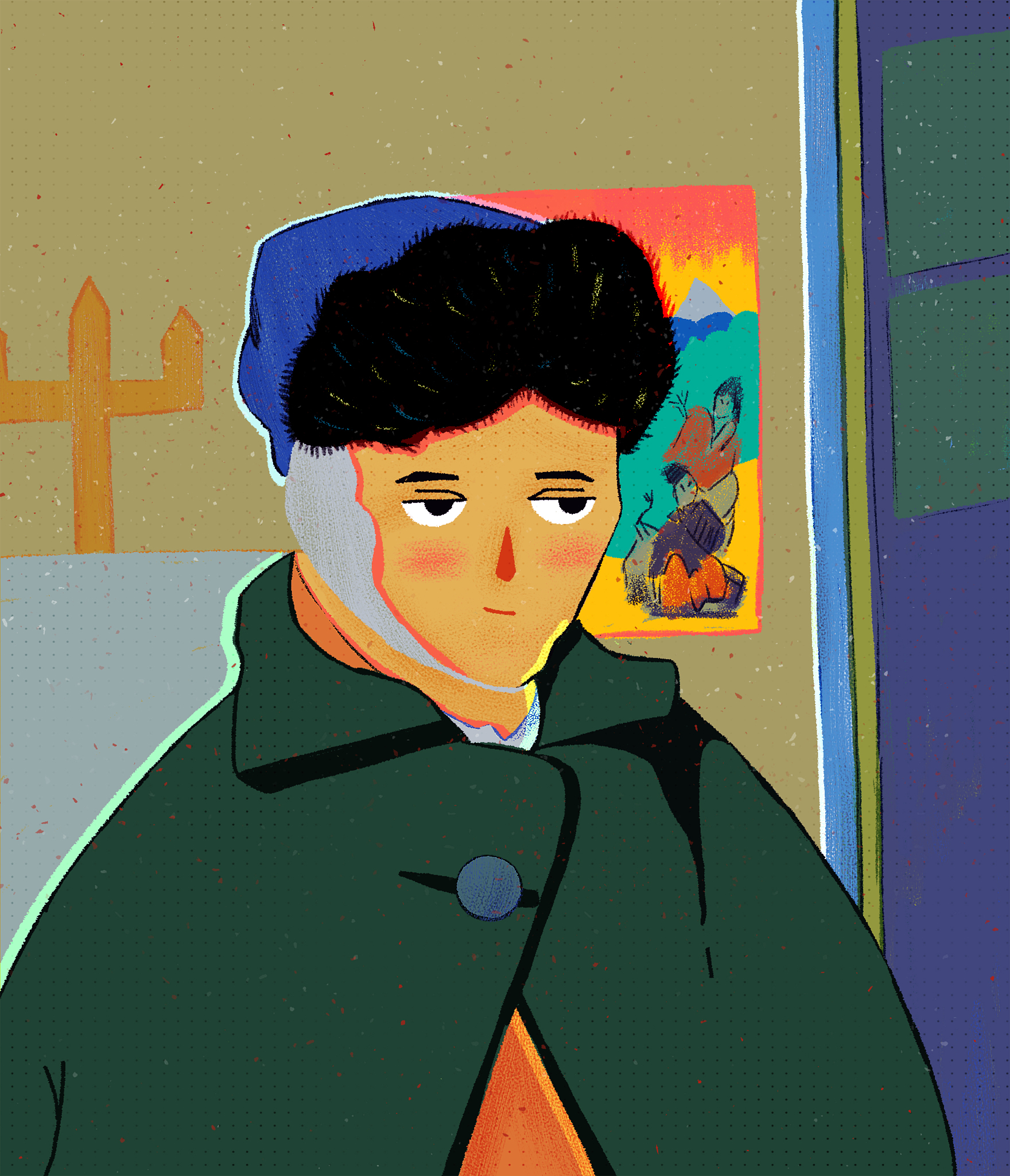 乐高积木还原梵高自画像：充满色彩与趣味