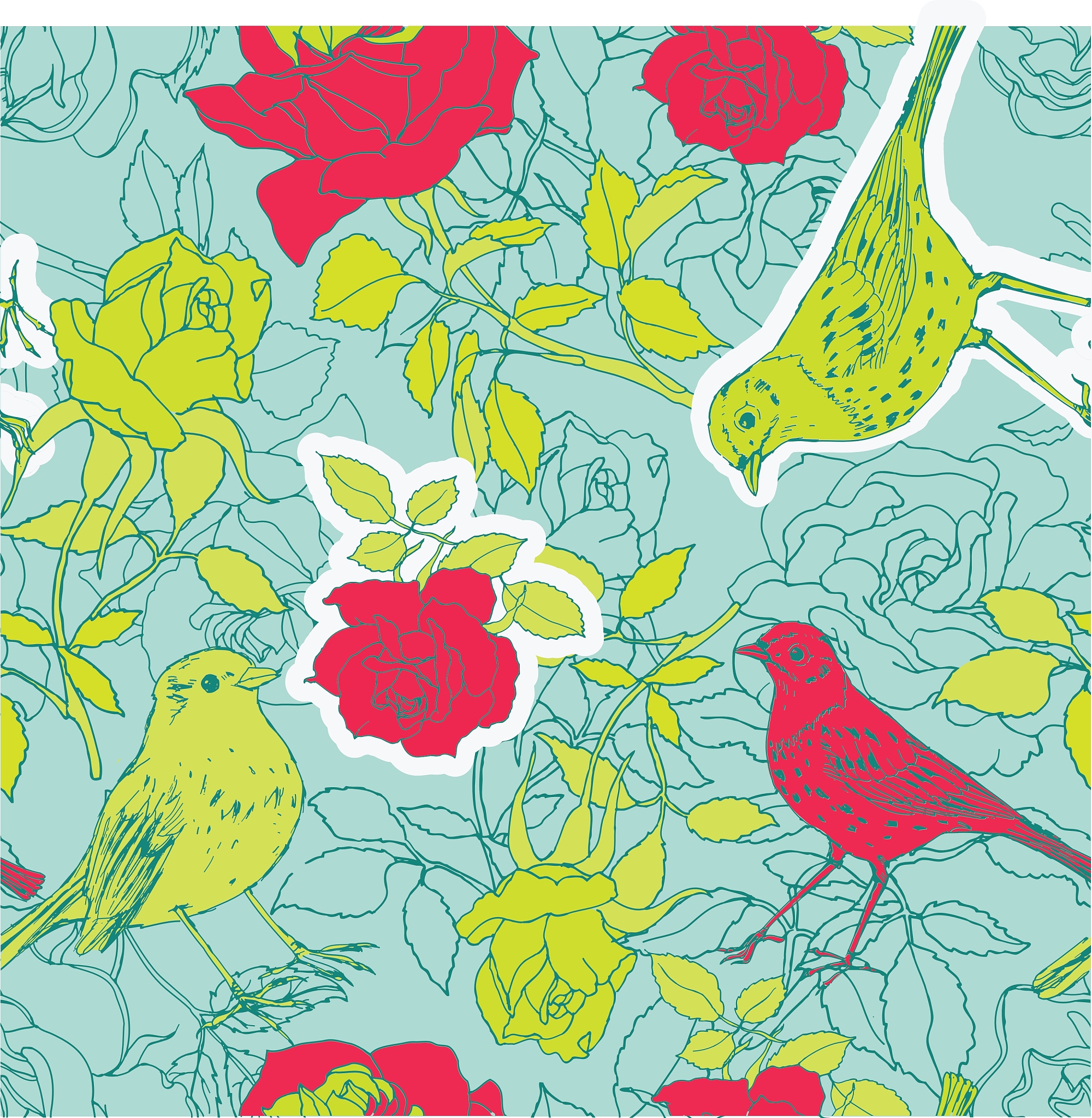 pastel collage patterns
