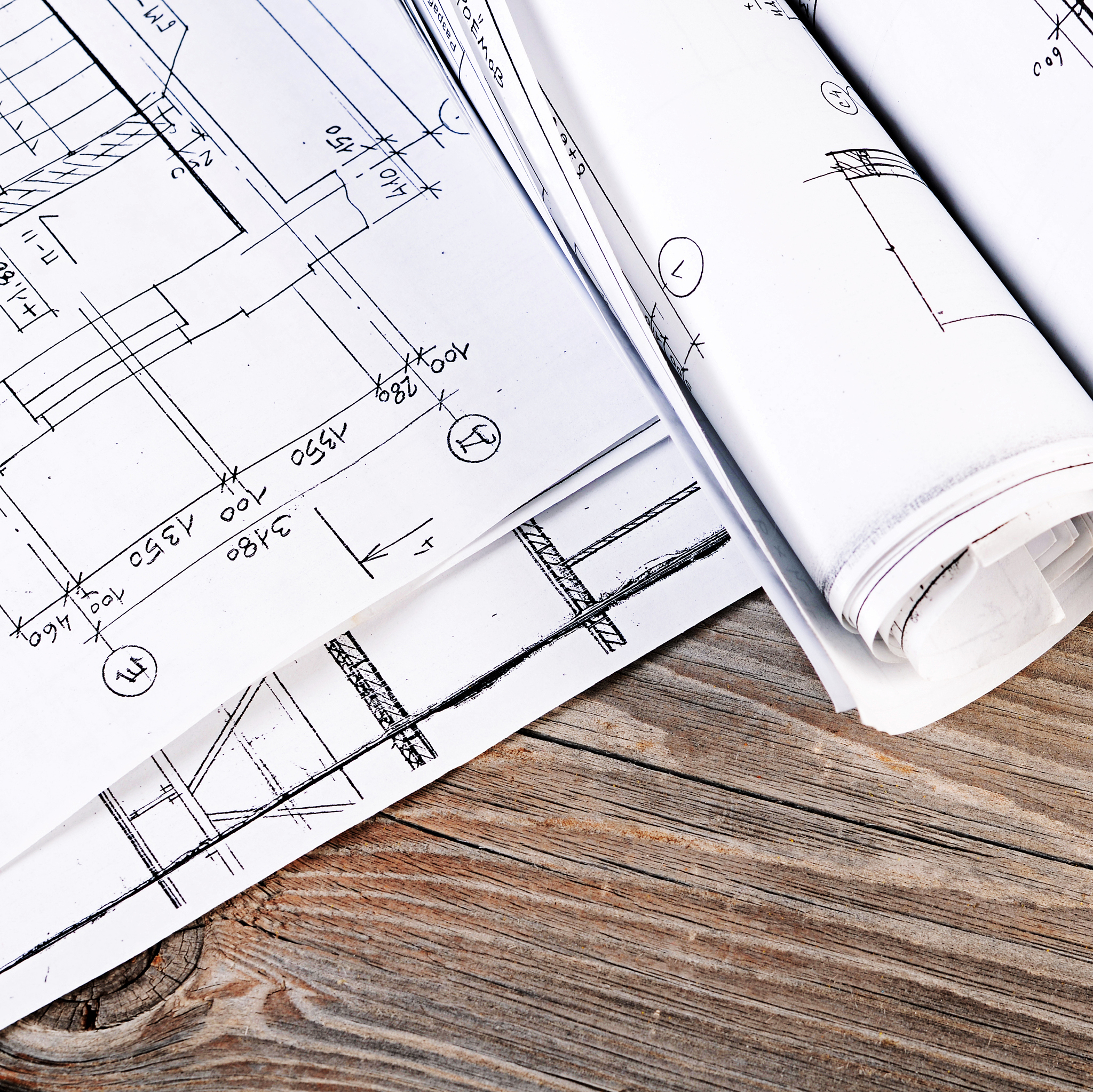 projects of houses on the background