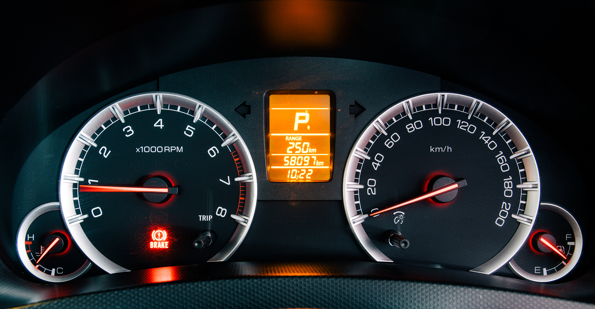 closeup car dashboard